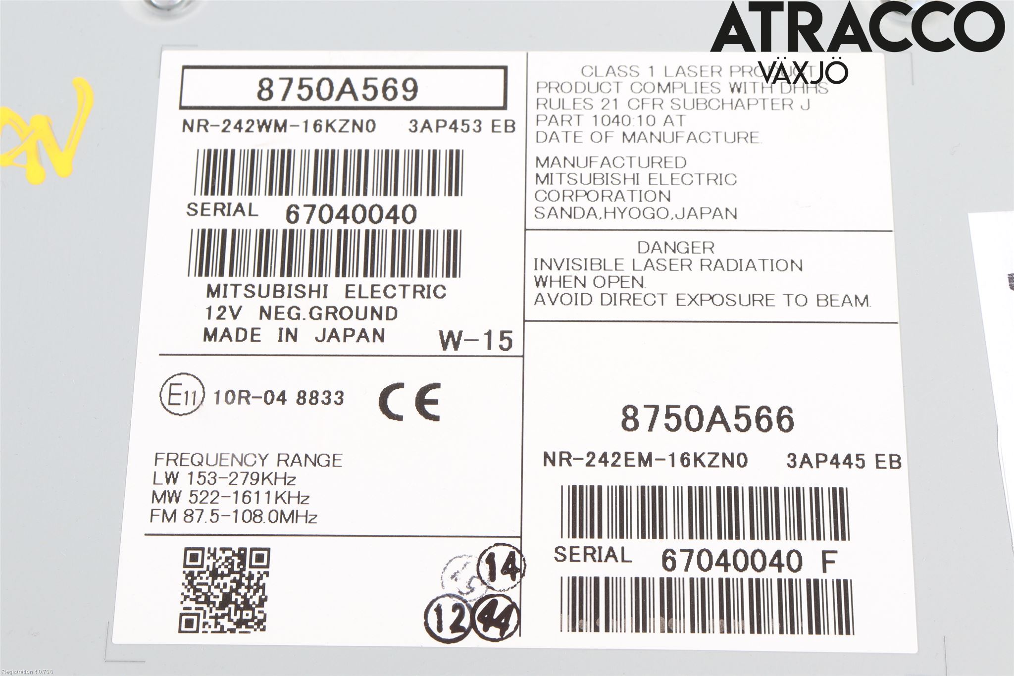 Mitsubishi OUTLANDER 13-21 Cd Radio - Multimediapanel