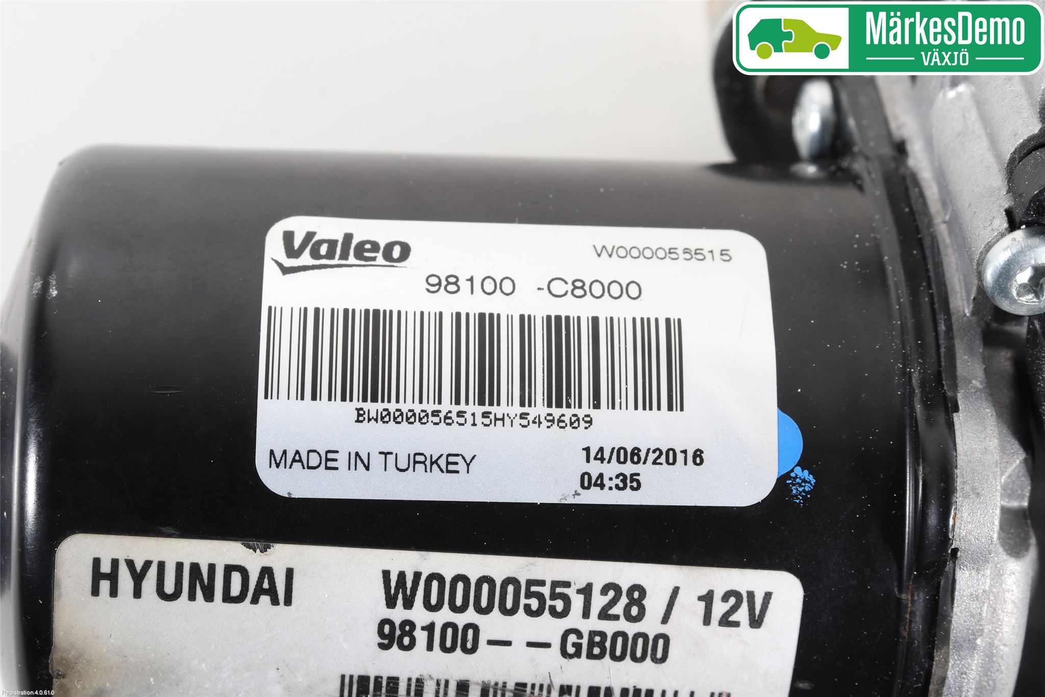 Hyundai i20 GB 15-20 Torkarmotor Vindruta