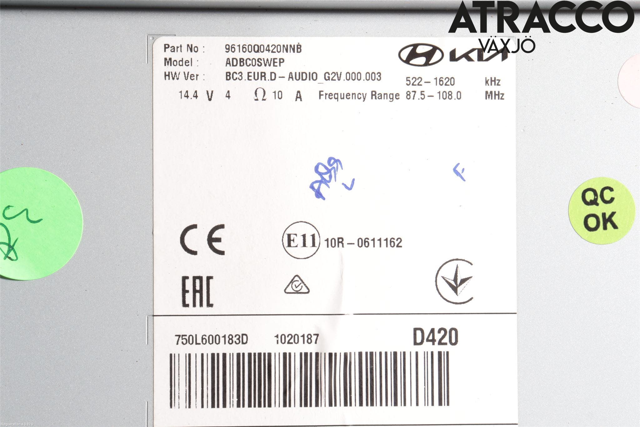 Hyundai BAYON BC3 21- Cd Radio - Multimediapanel