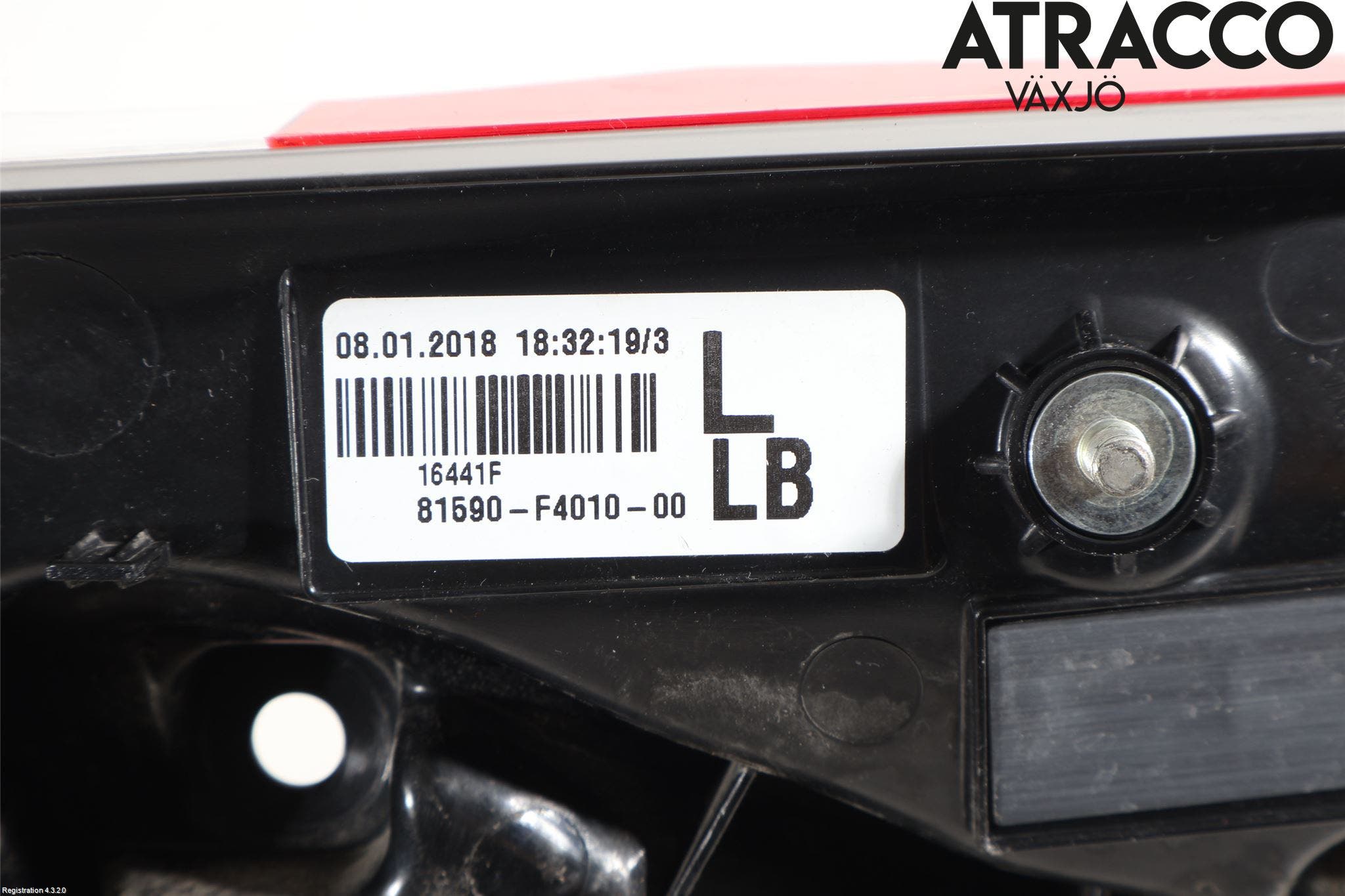 Toyota C-HR 16-23 Bakljus Lucka Vä