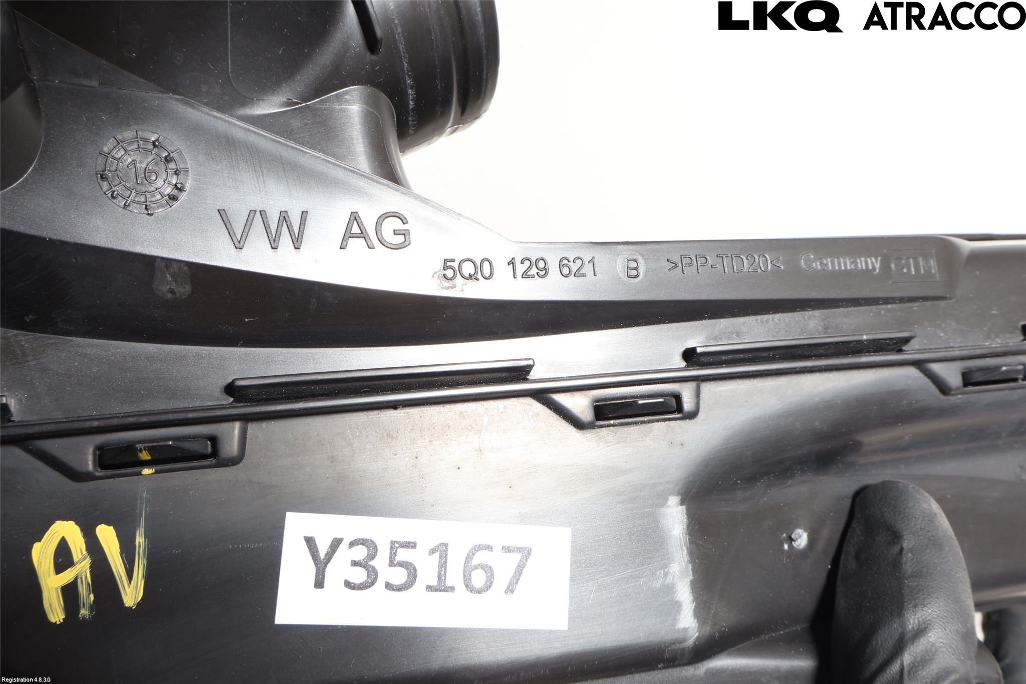 Volkswagen VW GOLF / E-GOLF VII 13-20 Förg-Bälg-Rör Mot Luftr