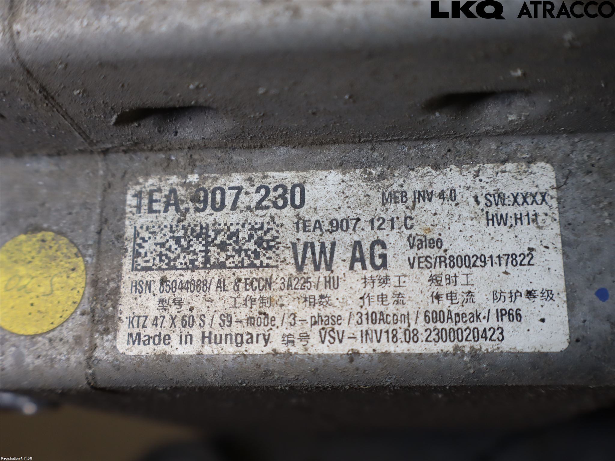 Volkswagen VW ID BUZZ/CARGO 22- Motor Elektrisk Bak