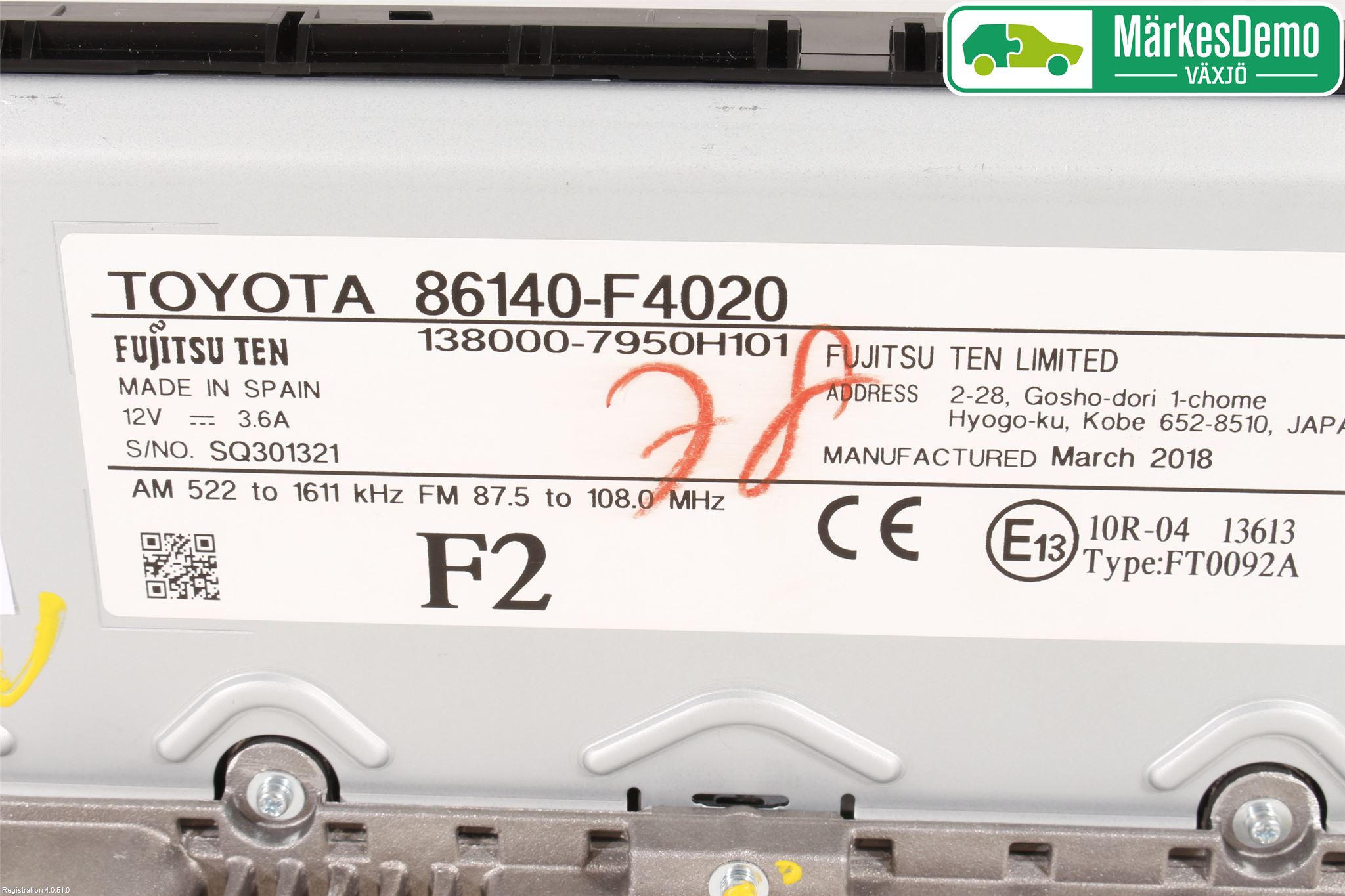 Toyota C-HR 16-23 Cd Radio - Multimediapanel