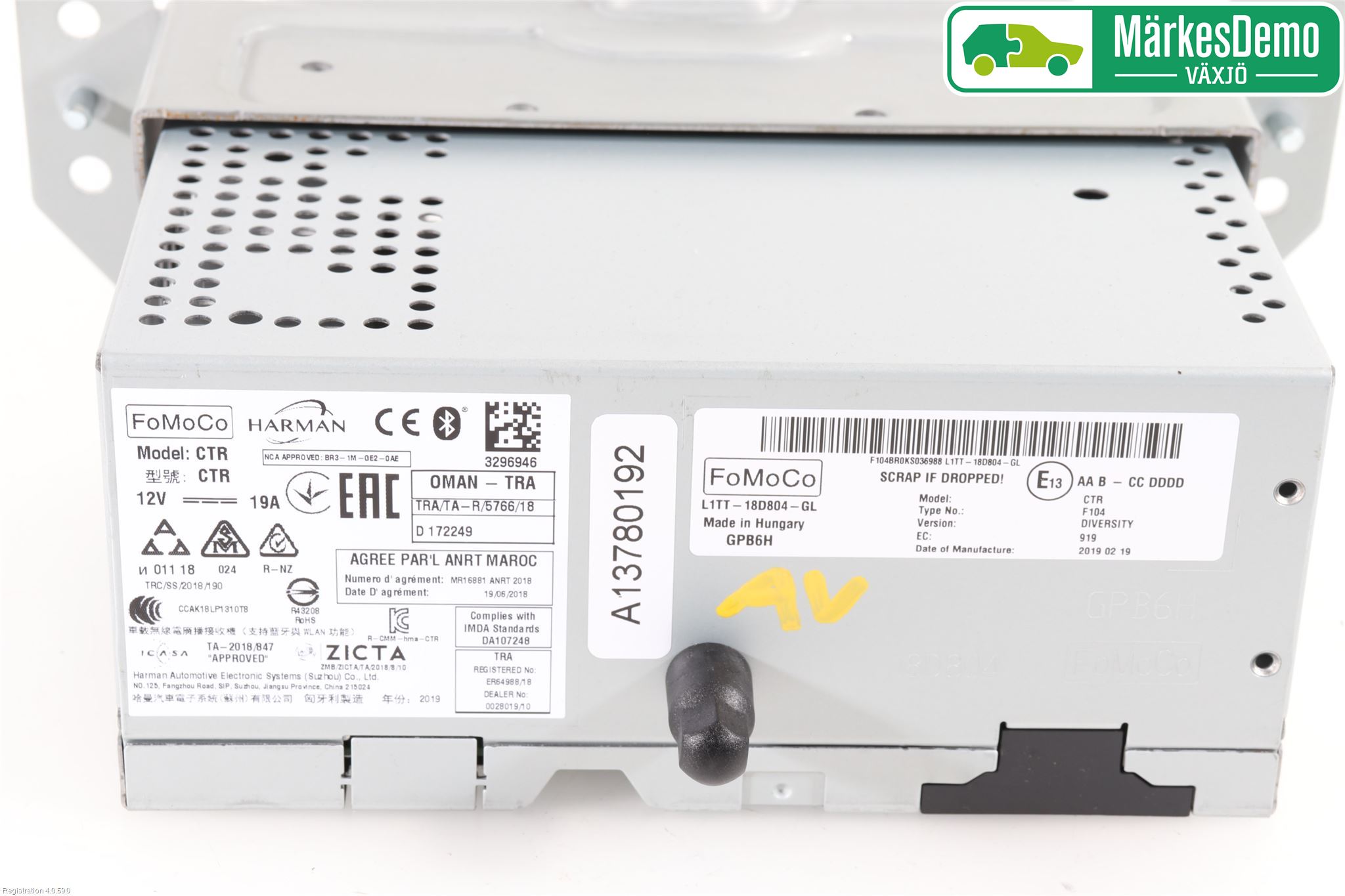 Ford FIESTA (VII) 18-23 Cd Radio - Multimediapanel