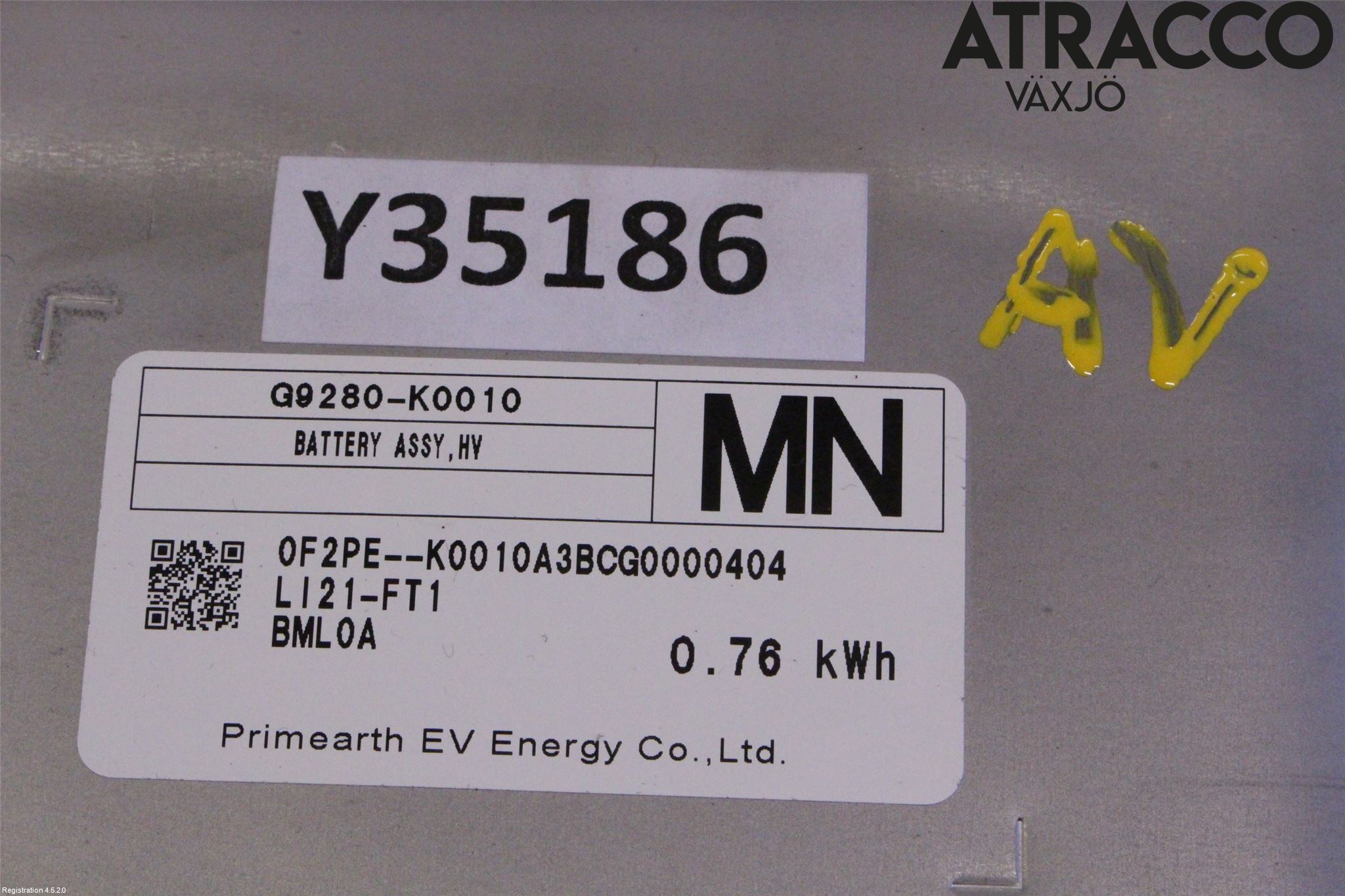 Toyota YARIS XP21 20- Batteri Högspänning