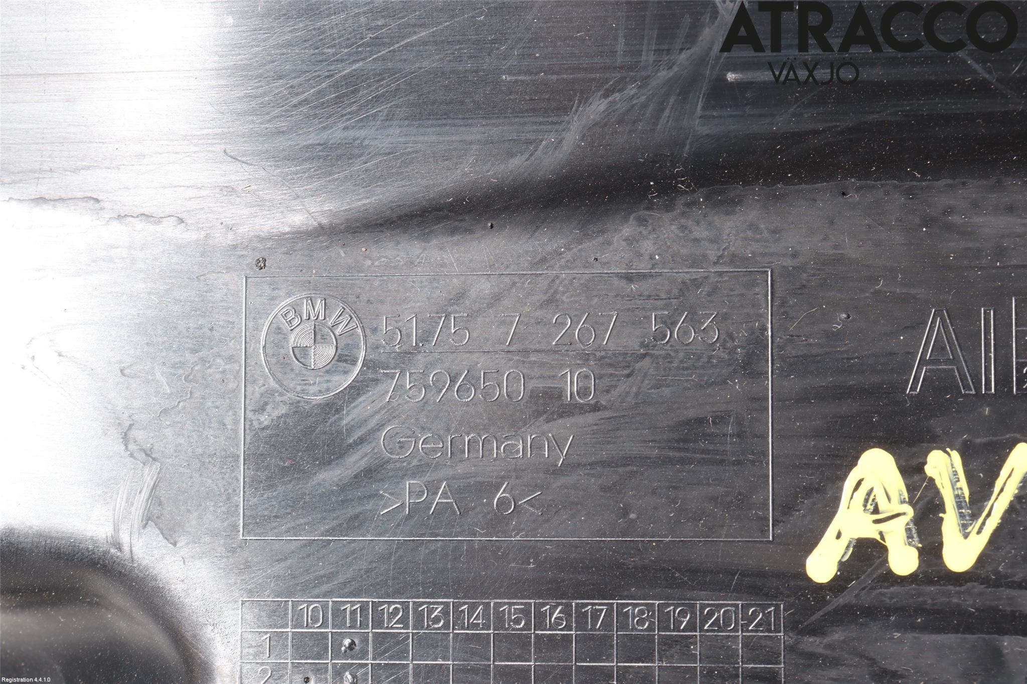 BMW 5 F10/F11/F18 09-17 Täckplast Front