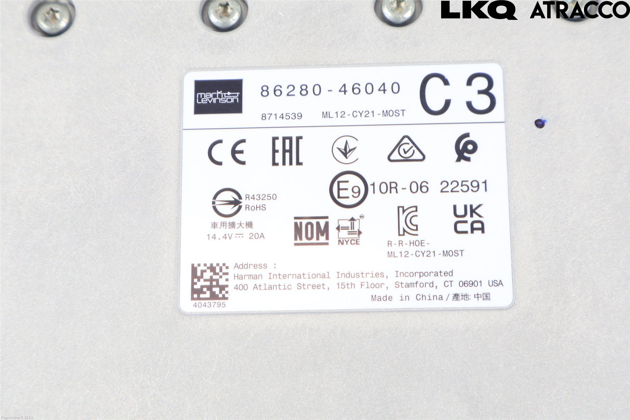 Lexus RZ 23- Radio-Stereo Förstärkare