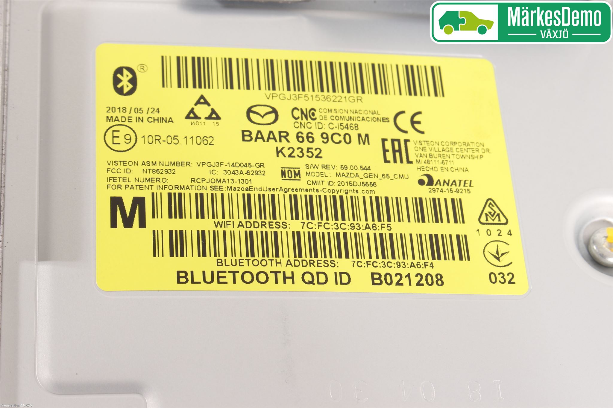 Mazda CX-3 Cd Radio - Multimediapanel