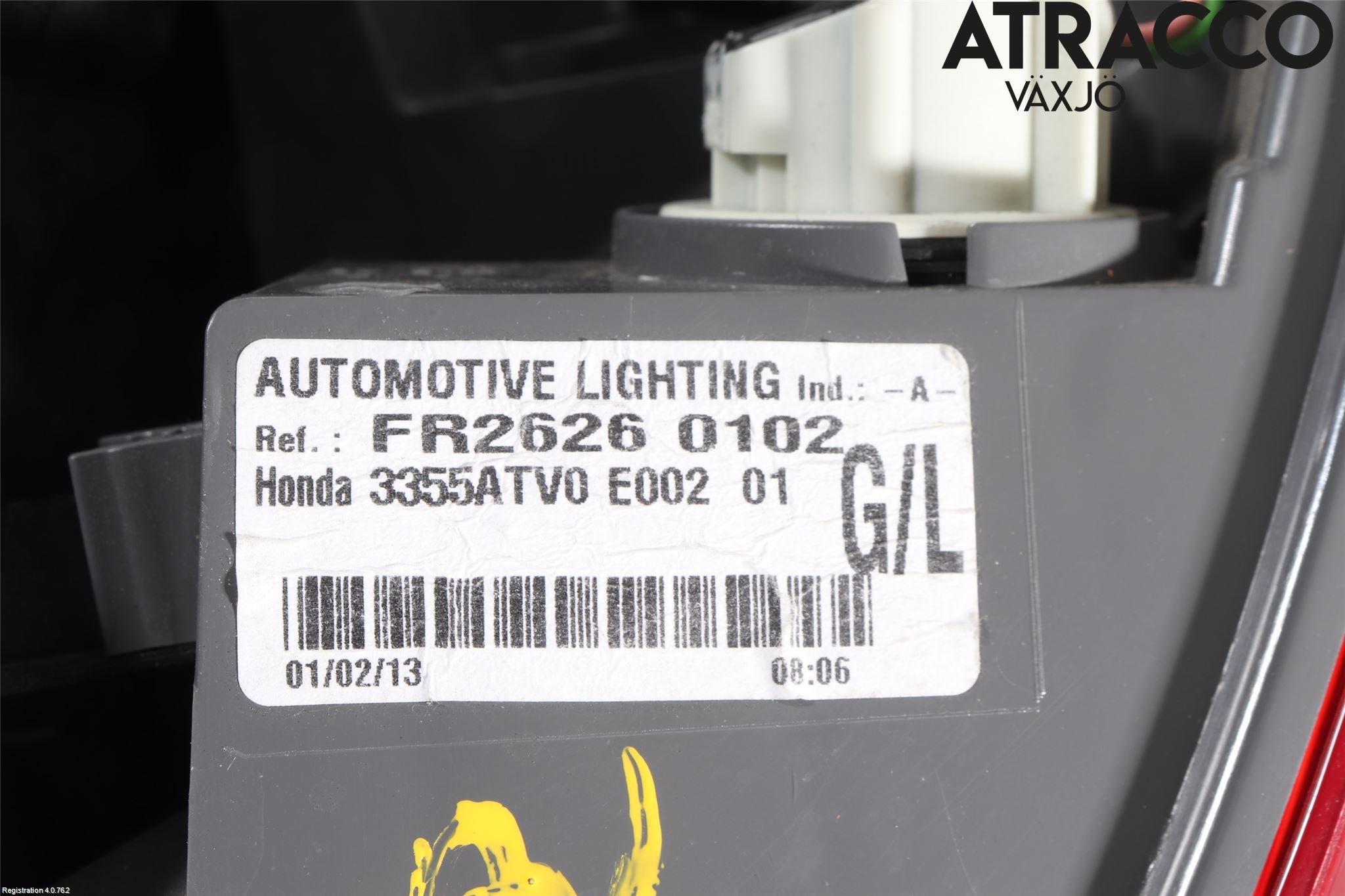 Honda CIVIC 12-16 Bakljus Vänster