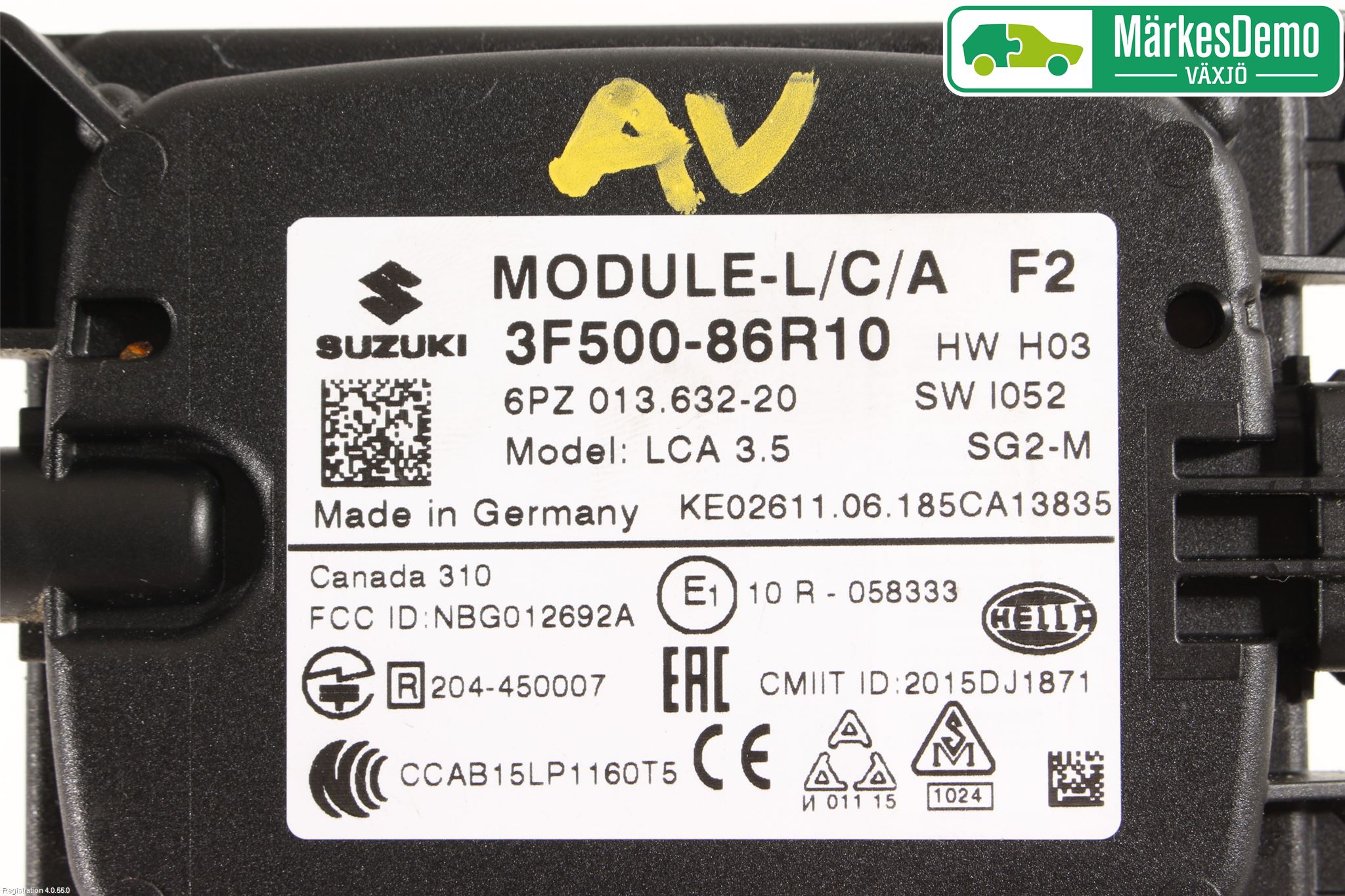 Suzuki VITARA 15- Sensor Aktivt Kollisionsskydd