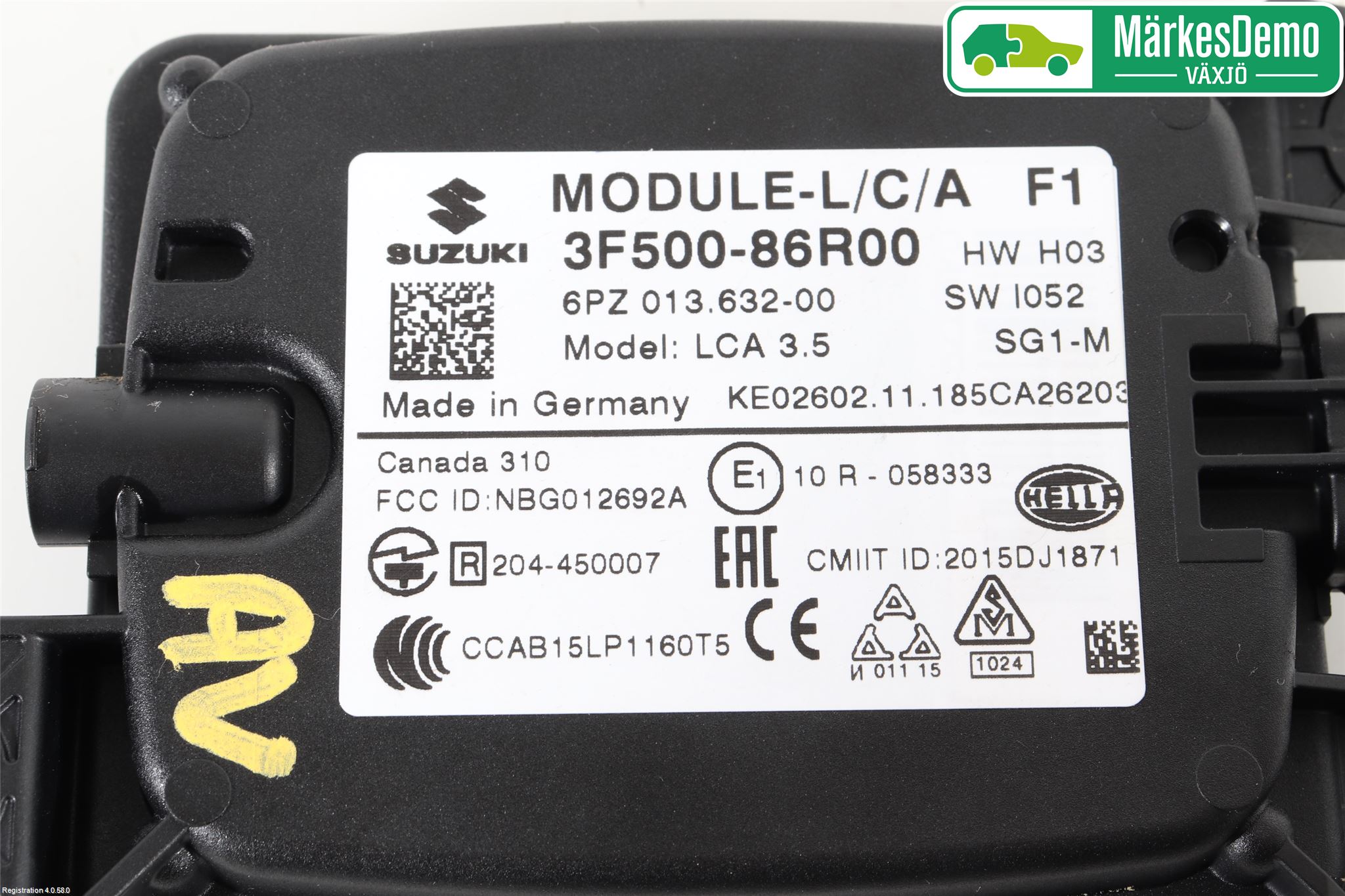 Suzuki VITARA 15- Sensor Aktivt Kollisionsskydd