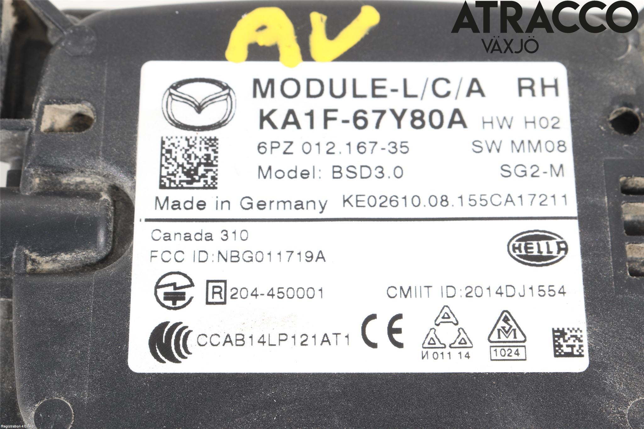 Mazda CX-5 12-17 Sensor Aktivt Kollisionsskydd