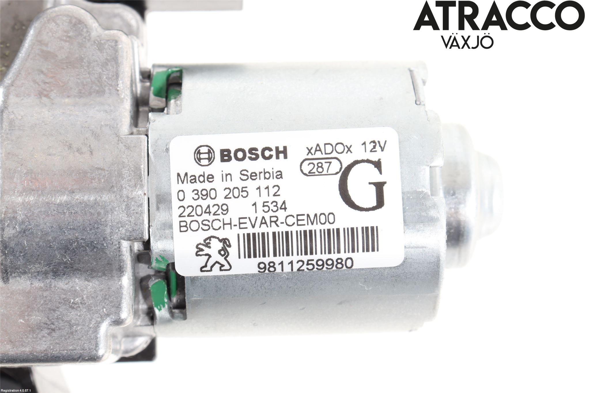 Peugeot 3008 17-24 Torkarmotor Baklucka