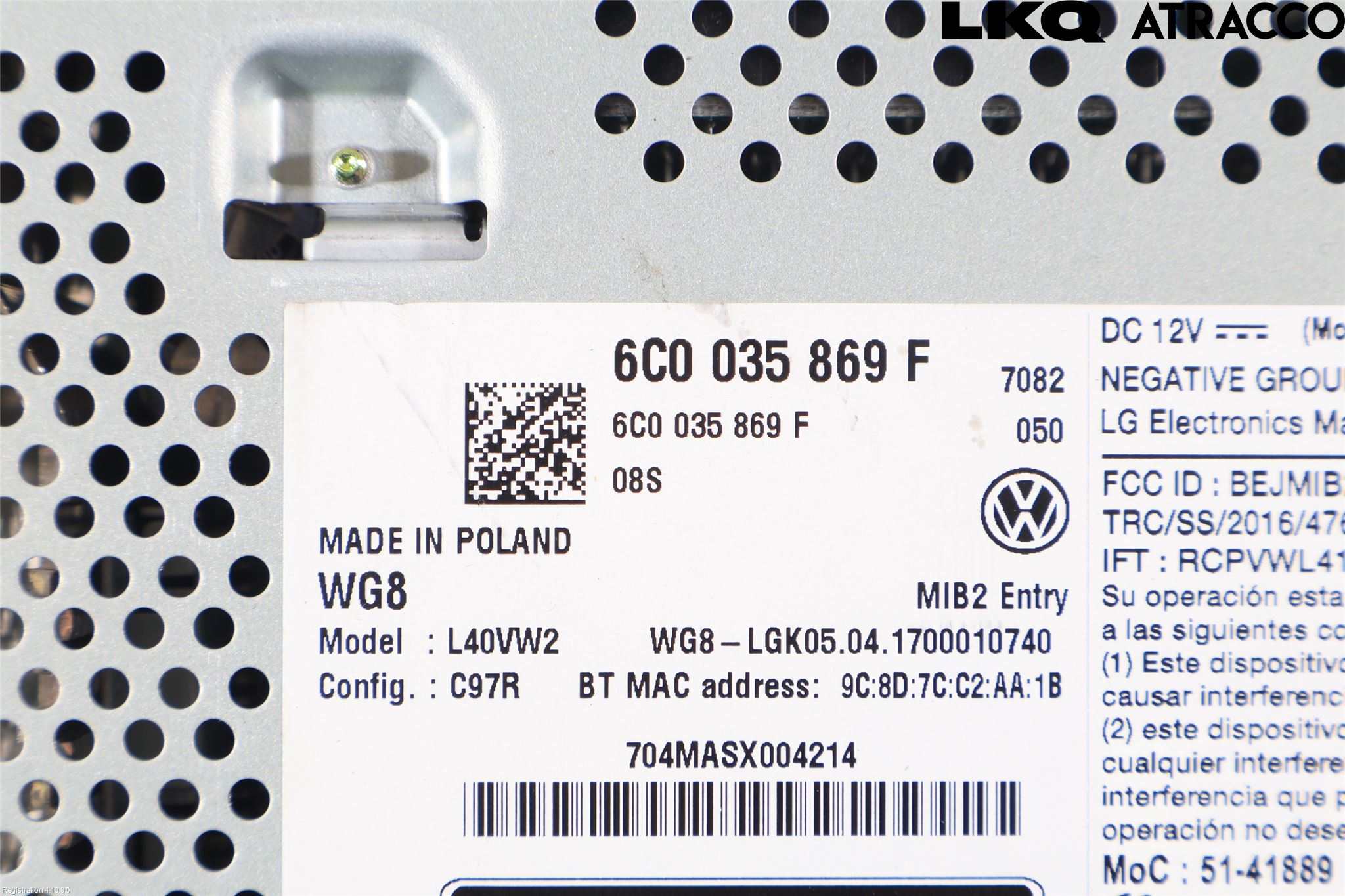 Volkswagen VW POLO 10-17 Cd Radio - Multimediapanel
