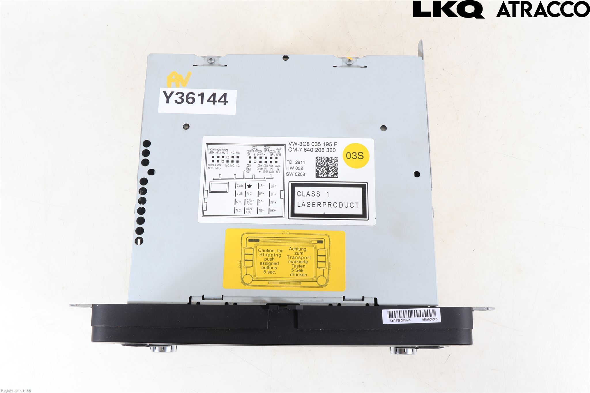 Volkswagen VW PASSAT 11-14 Cd Radio - Multimediapanel