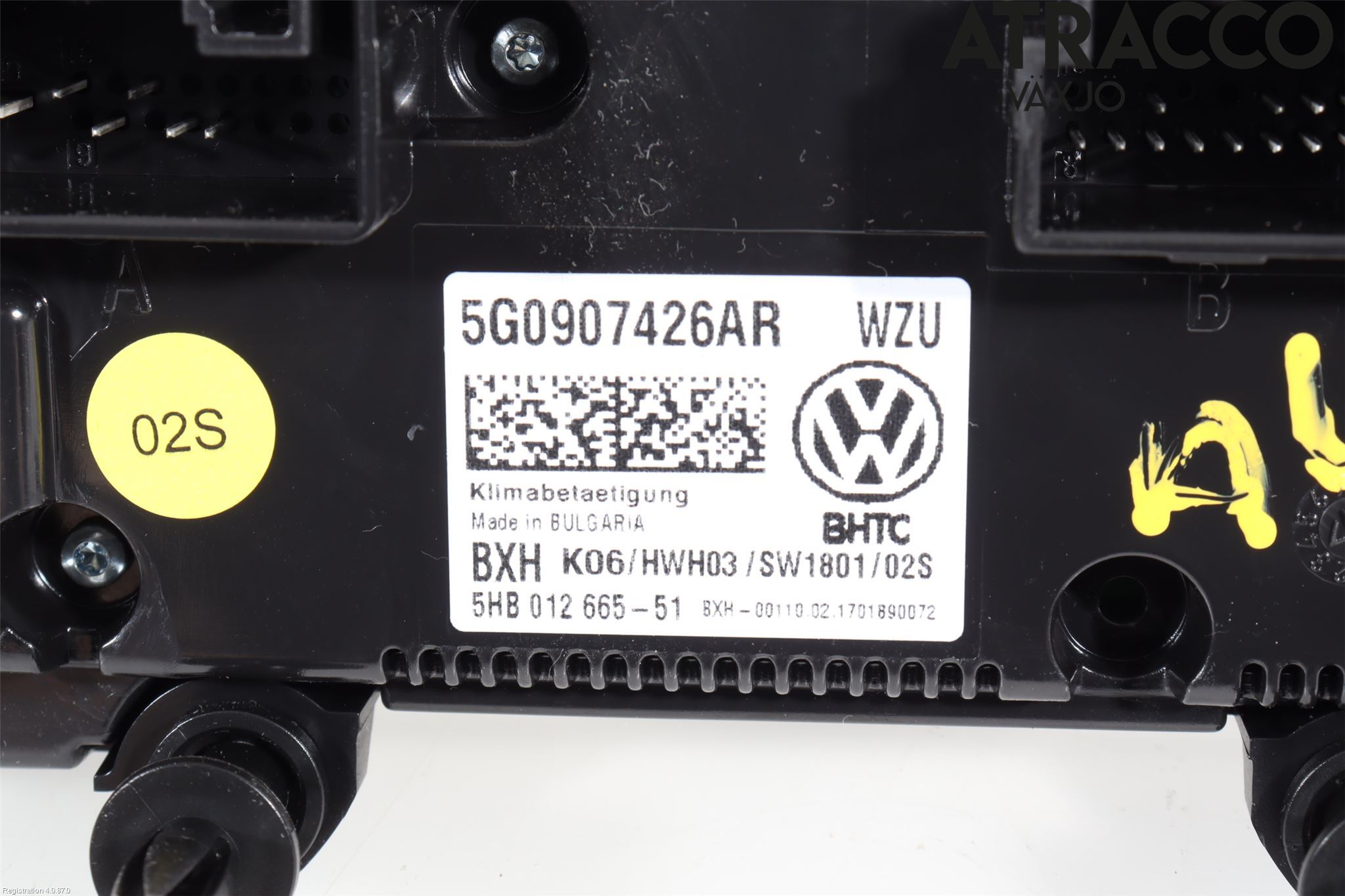 Volkswagen VW GOLF / E-GOLF VII 13-20 Ac Styrenhet Ac Manöveren