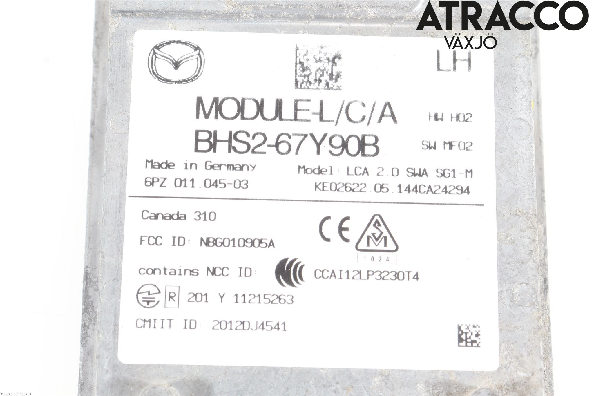 Mazda 3 III 14-19 Sensor Aktivt Kollisionsskydd