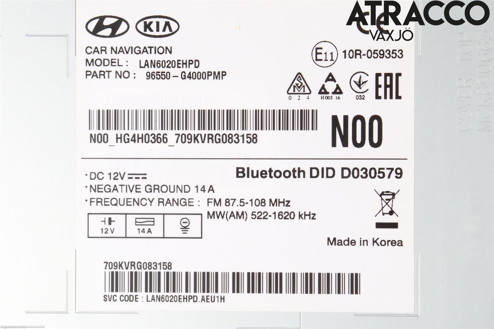 Hyundai i30 PD 17- Cd Radio - Multimediapanel