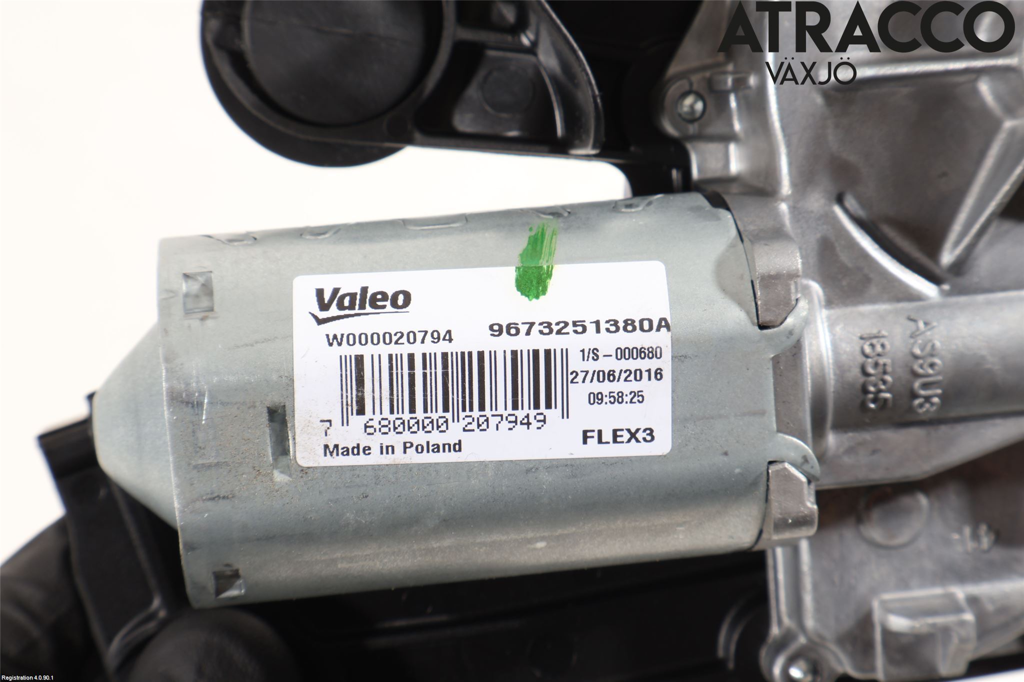 Peugeot PEUGOT 208 16-19 Torkarmotor Baklucka
