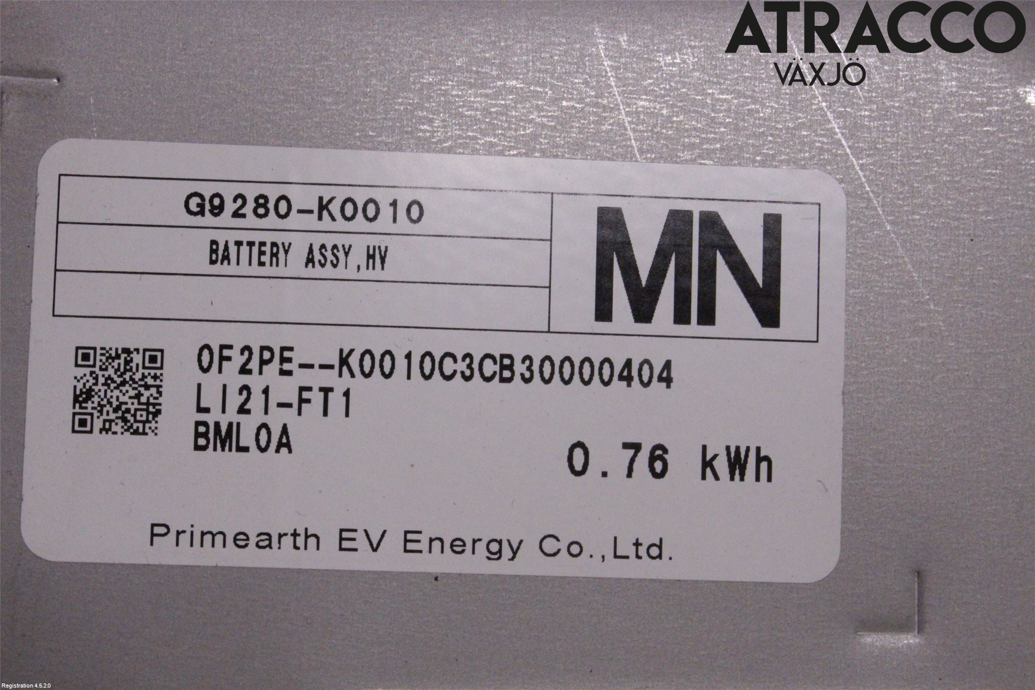 Mazda 2 KB Hybrid 22- Batteri Högspänning