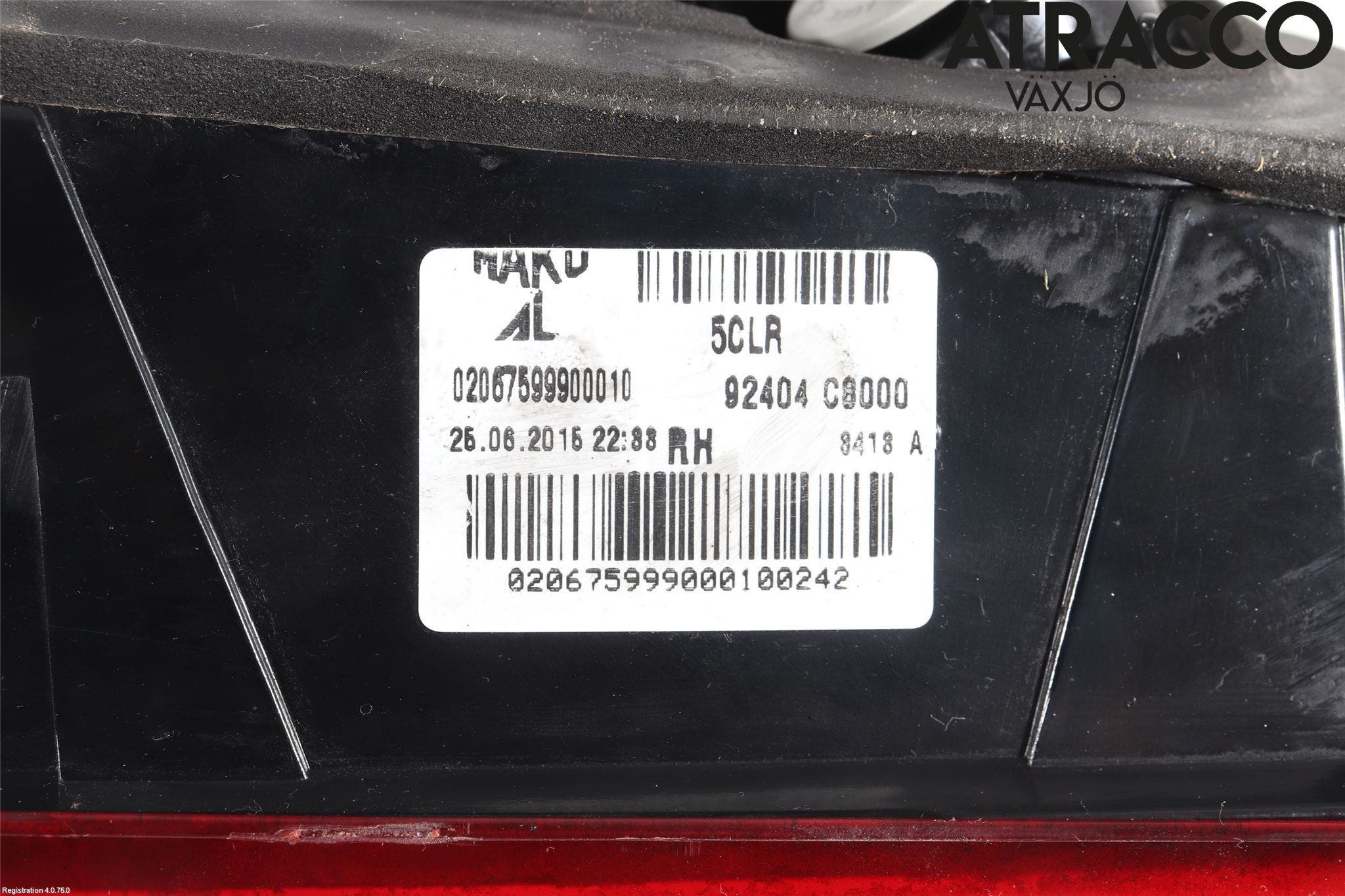 Hyundai i20 GB 15-20 Bakljus Lucka Hö