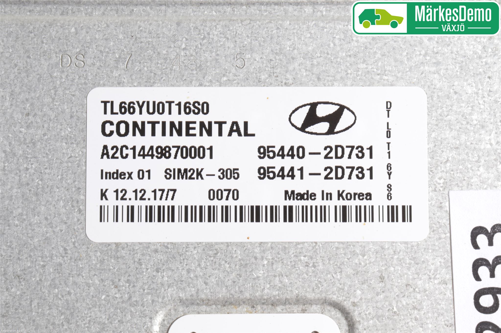 Hyundai TUCSON 05- Styrenhet Växellåda