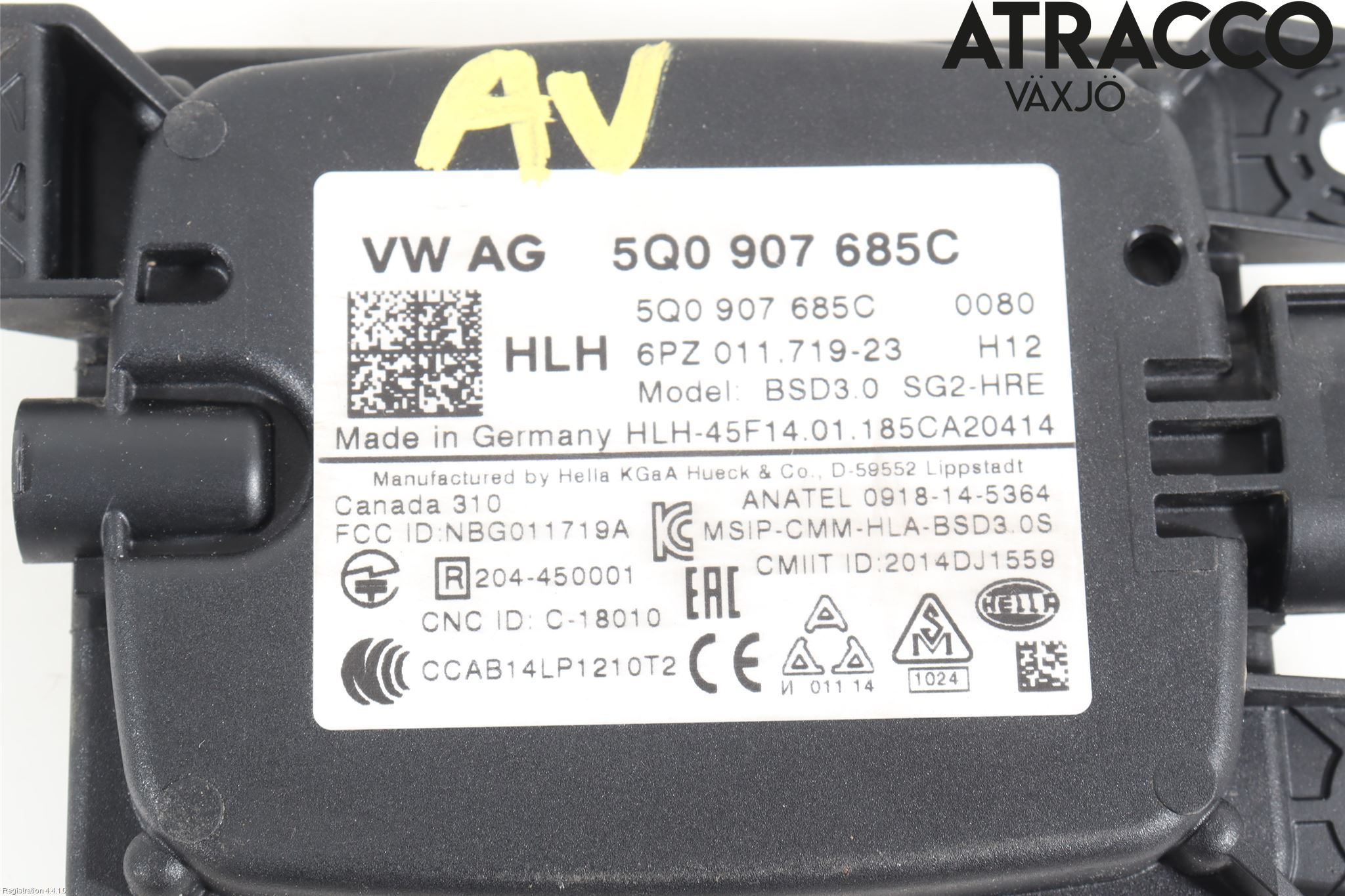 Skoda OCTAVIA (5E) 13-20 Sensor Aktivt Kollisionsskydd