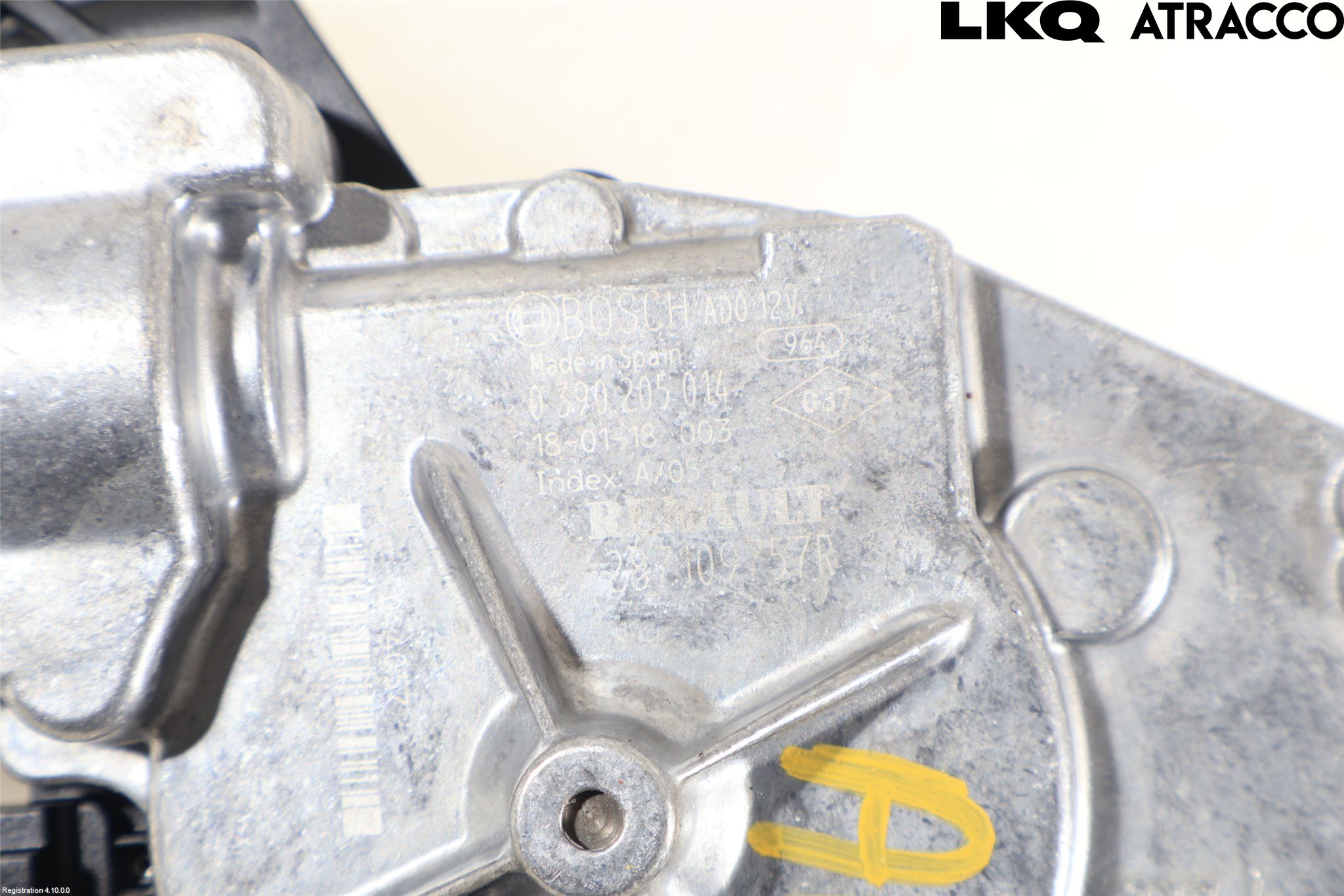 Renault MEGANE IV 16-23 Torkarmotor Baklucka