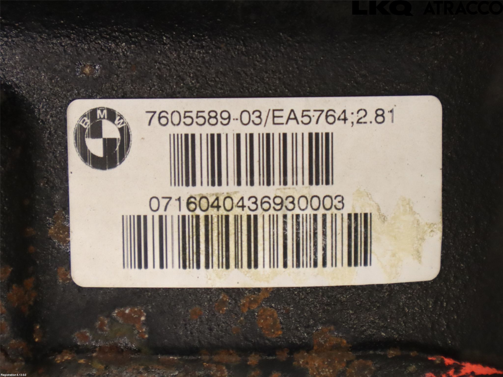 BMW 3 F30/F31/F80 12-19 Bakväxel-Diff