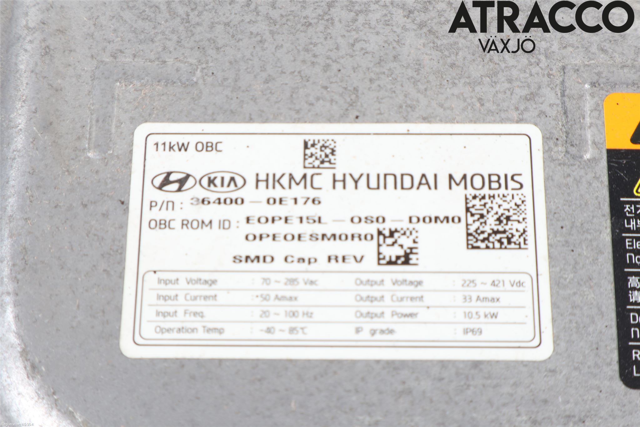 Hyundai KONA/ELECTRIC OS 18-23 Batteriladdare Högspänning