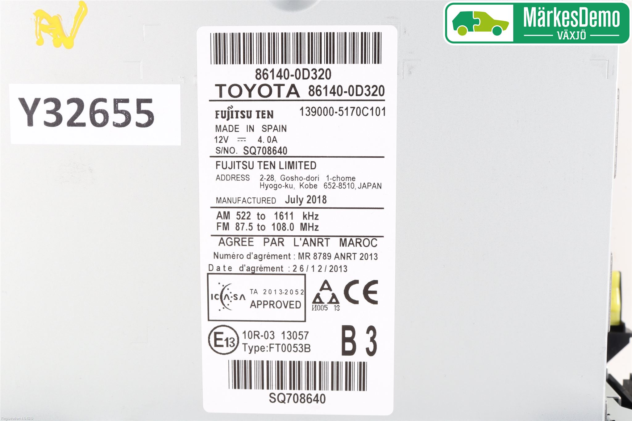 Toyota YARIS XP130 15-20 Cd Radio - Multimediapanel