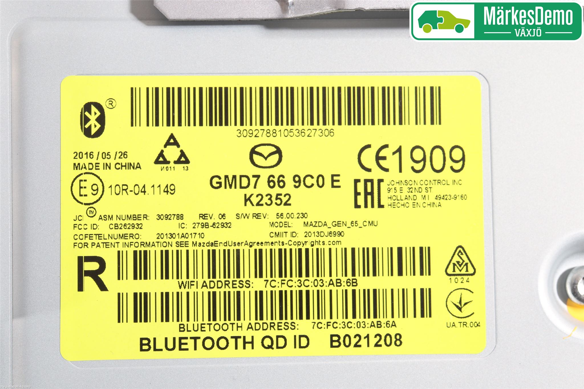 Mazda CX-3 Cd Radio - Multimediapanel