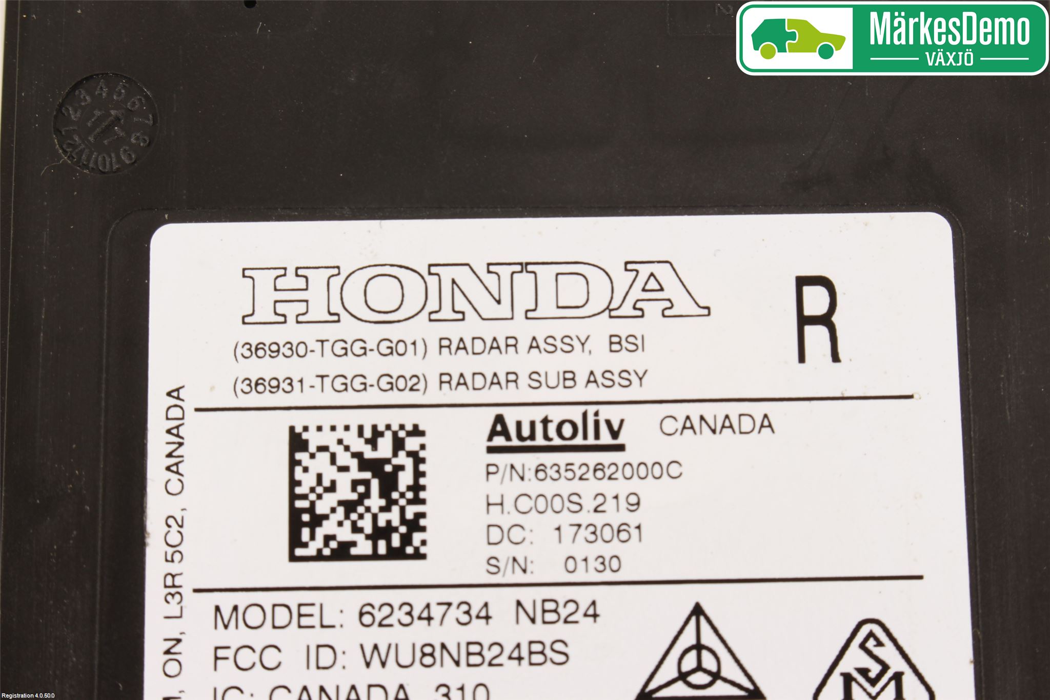 Honda CIVIC 17-22 Sensor Aktivt Kollisionsskydd