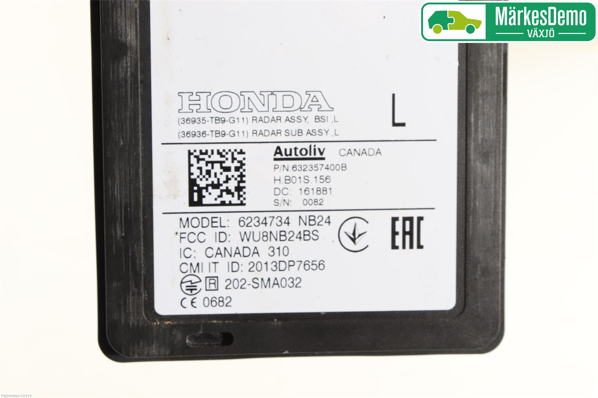 Honda CIVIC 12-16 Sensor Aktivt Kollisionsskydd