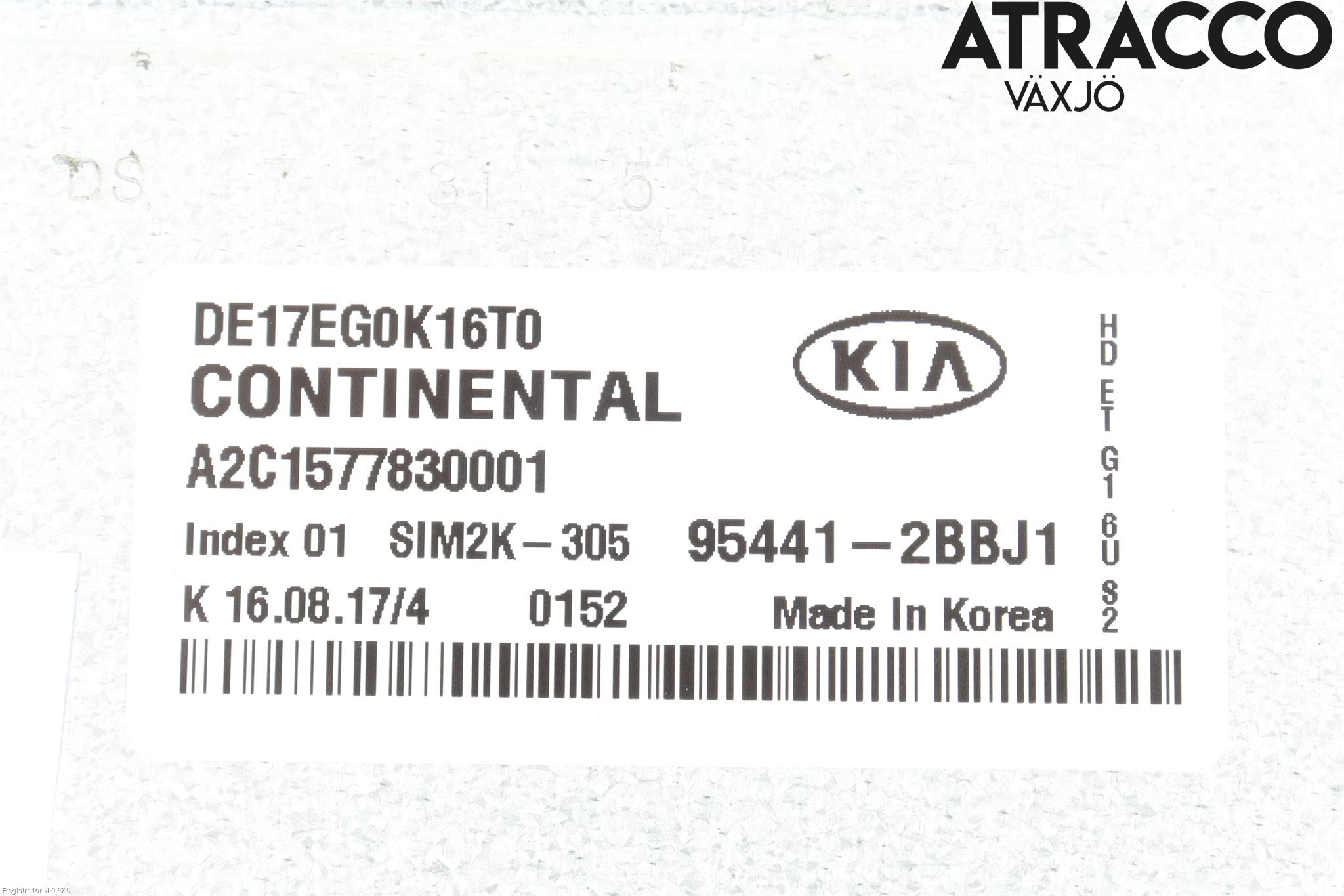 Kia NIRO (DE) 17-22 Styrenhet Växellåda