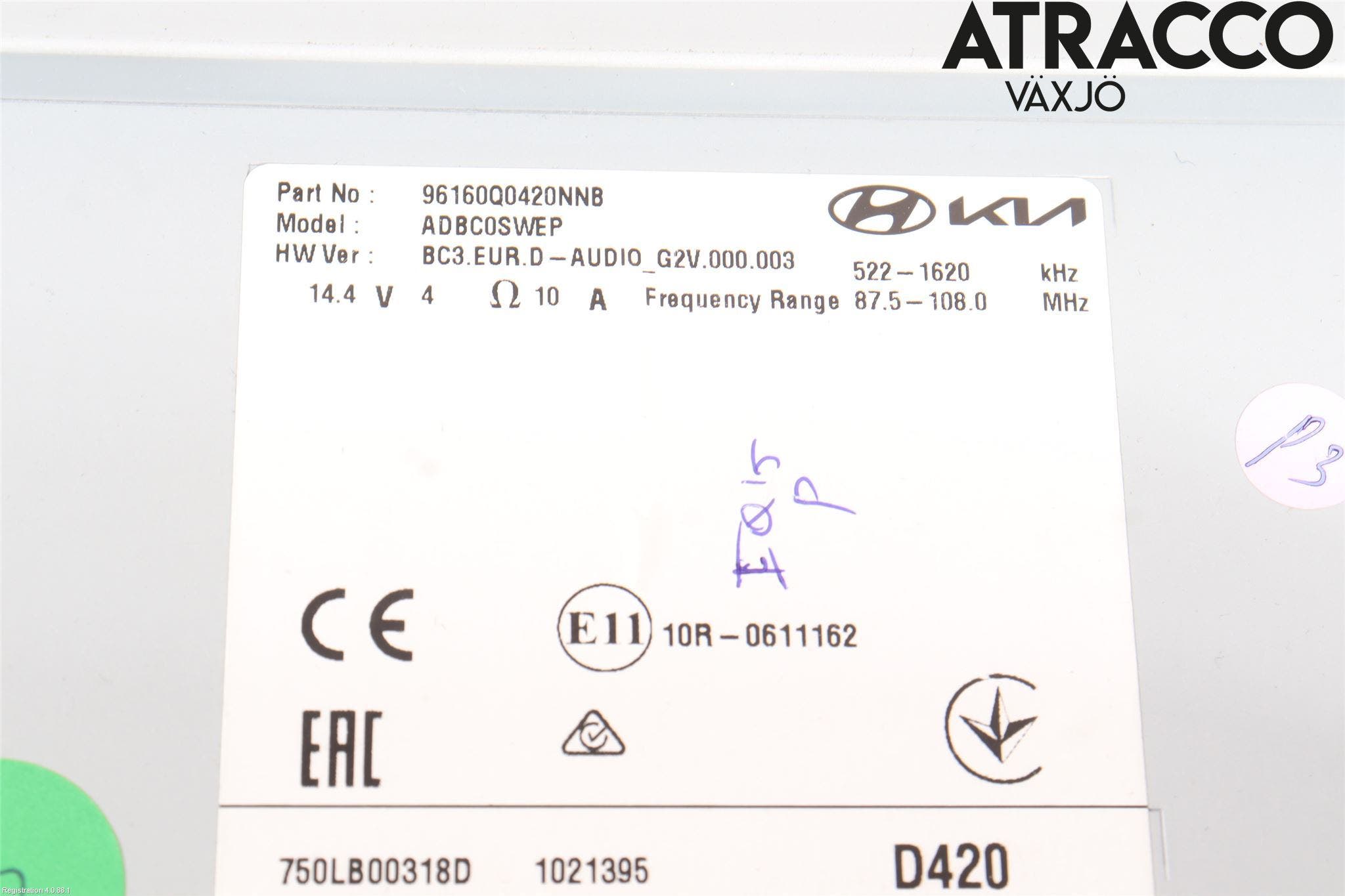 Hyundai BAYON BC3 21- Cd Radio - Multimediapanel