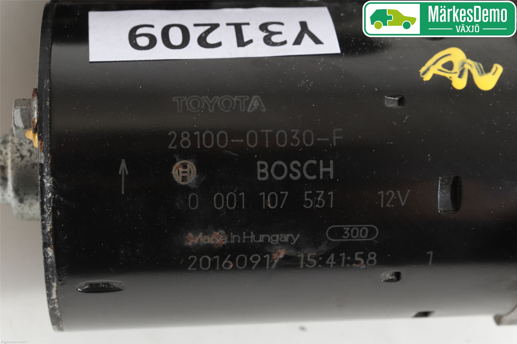 Toyota AURIS 13-19 Startmotor