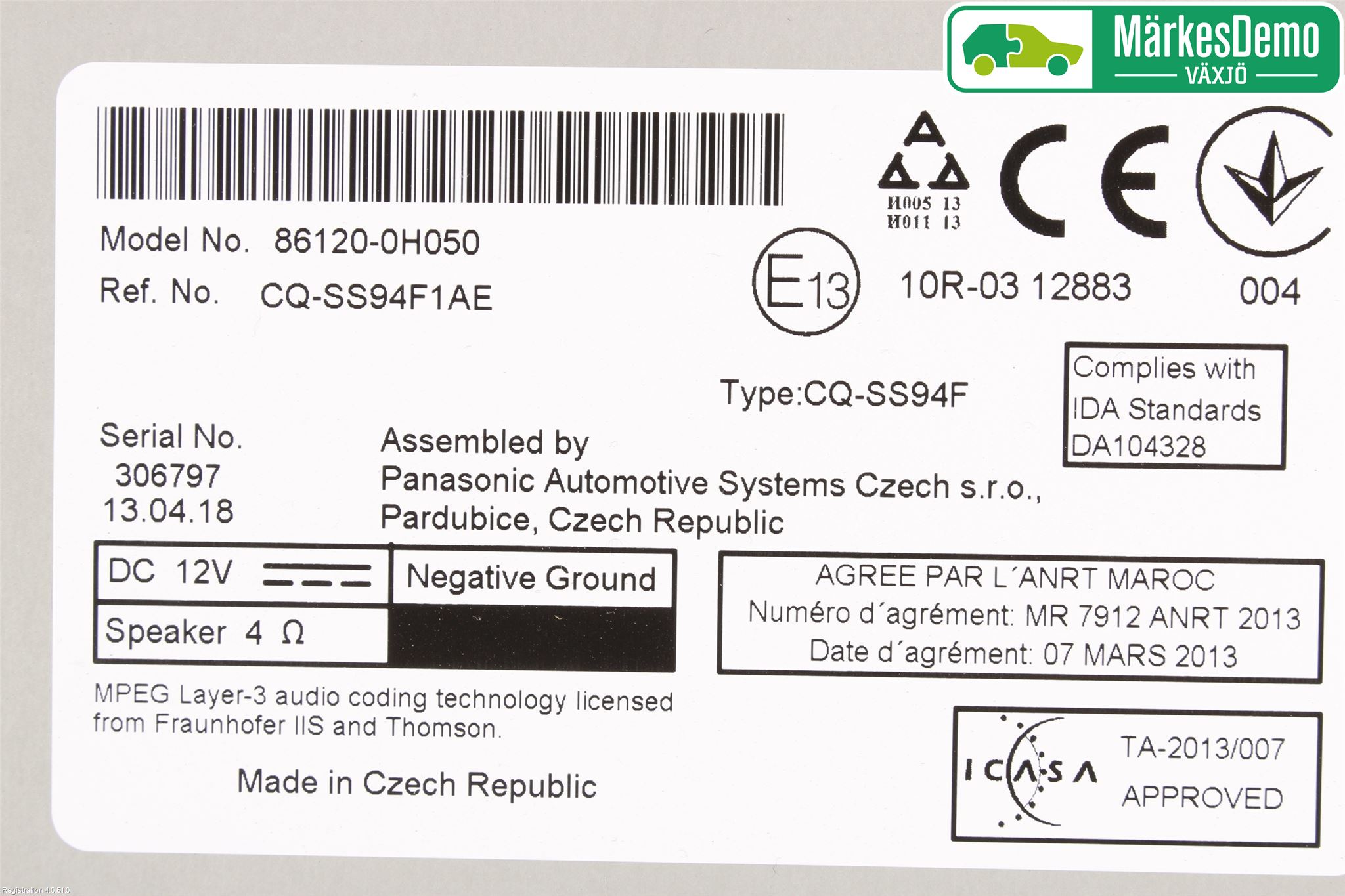 Toyota AYGO 15-21 Cd Radio - Multimediapanel
