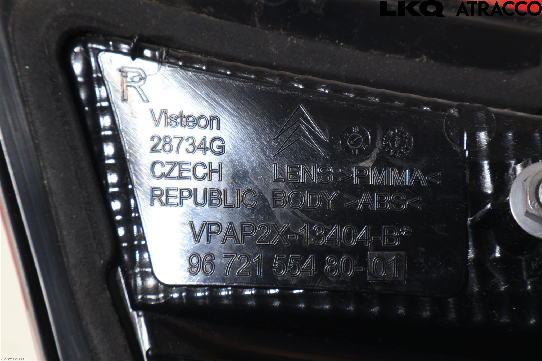 Citroen C4 II 11-18 Bakljus Lucka Hö