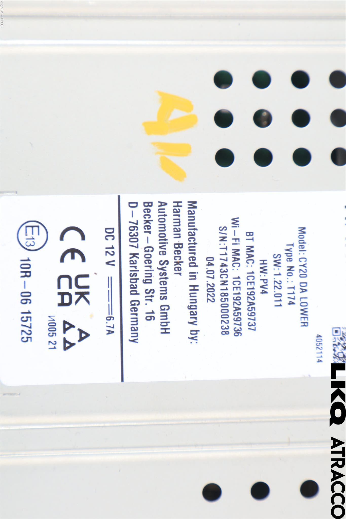 Toyota AYGO X AB70 22- Cd Radio - Multimediapanel