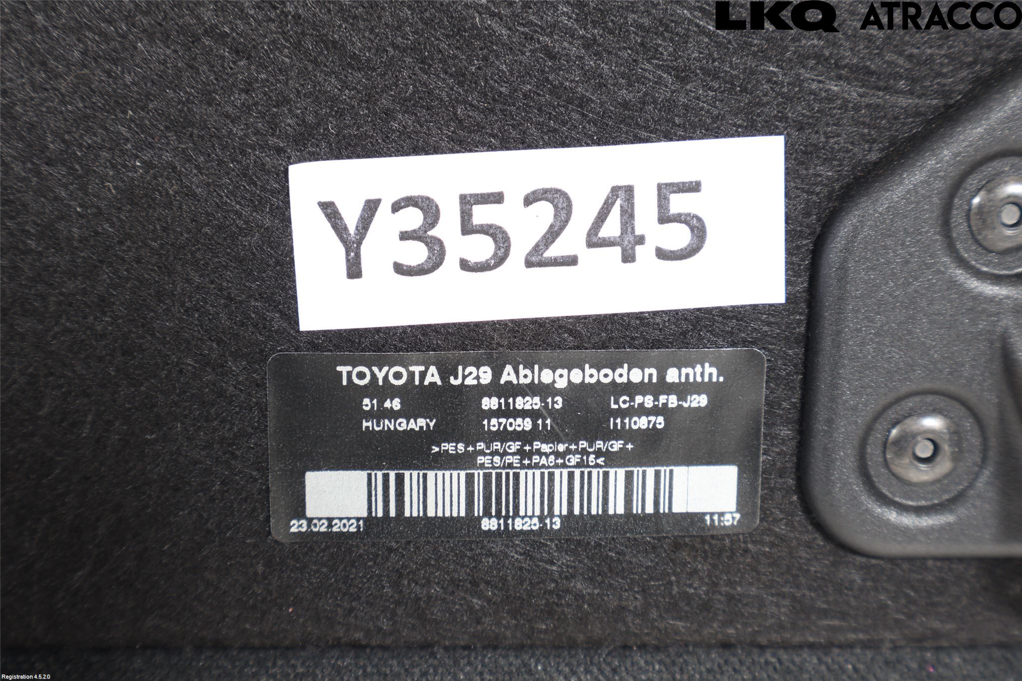 Toyota SUPRA / GR SUPRA Hatthylla