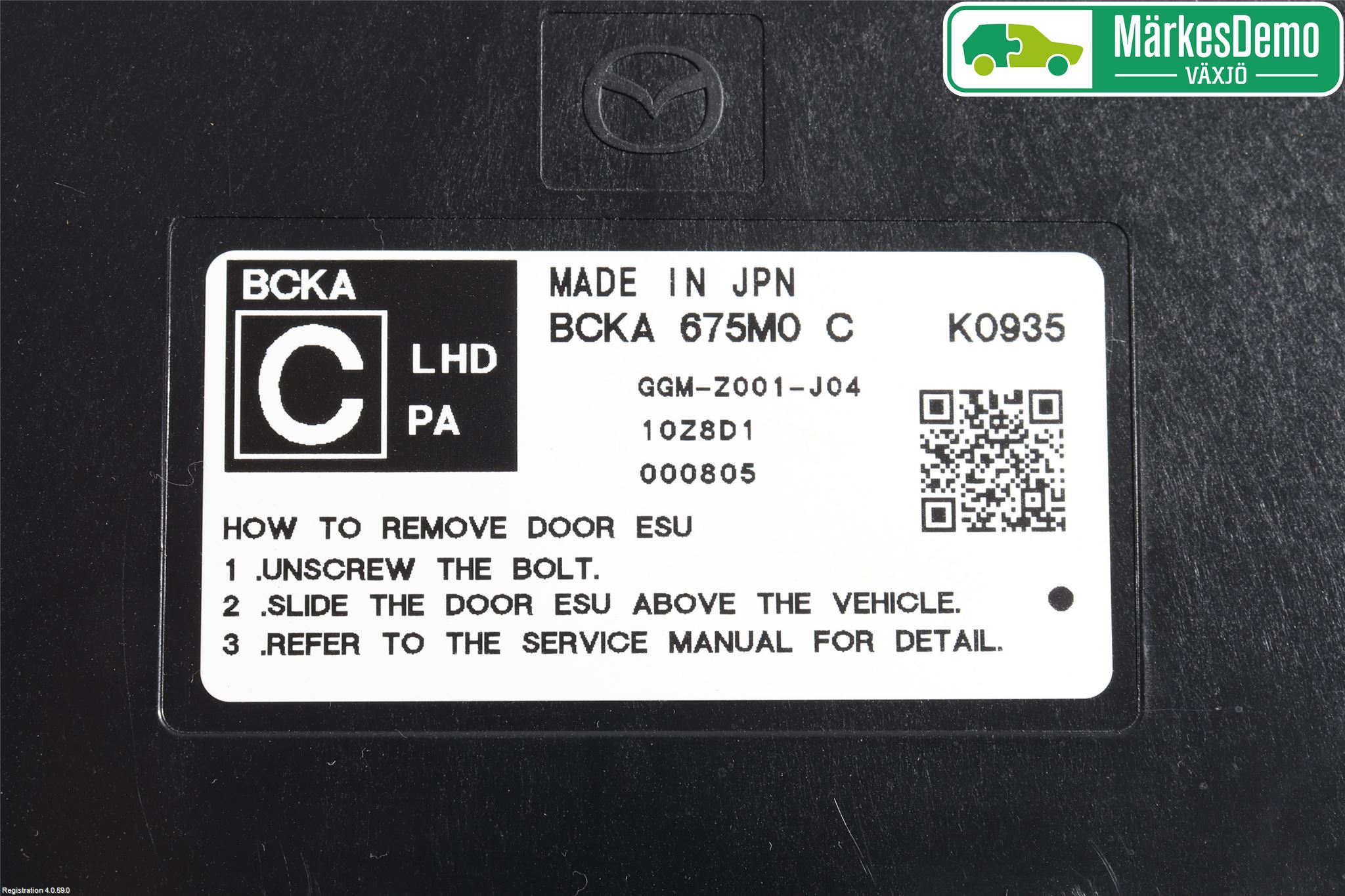 Mazda 3 IV 19- Styrenhet Dörr