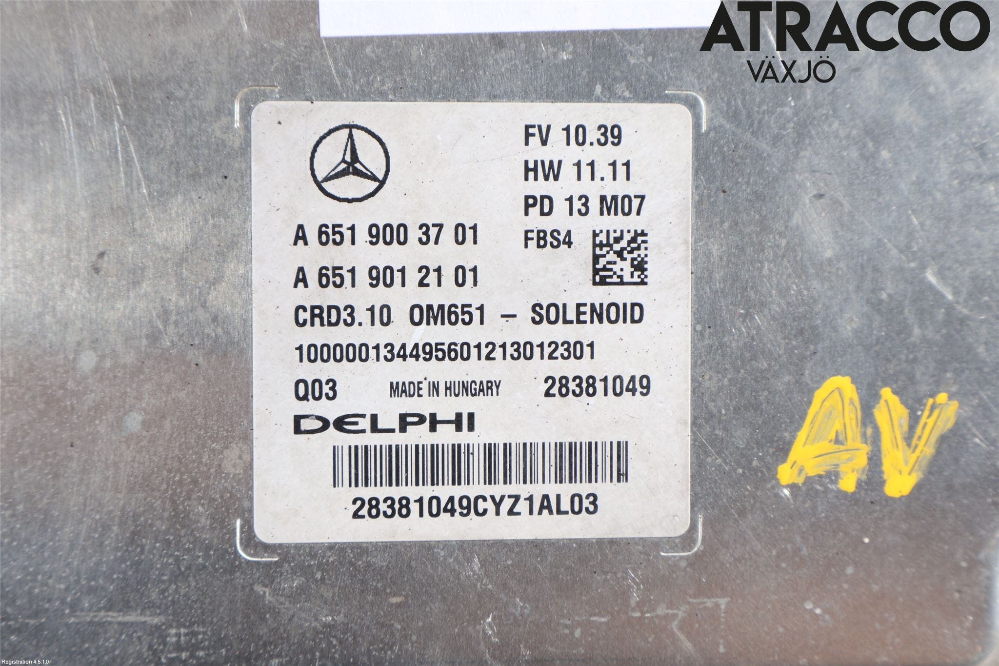 Mercedes-Benz MB E-KLASS (W212) 09-16 Styrenhet Inspump Diesel