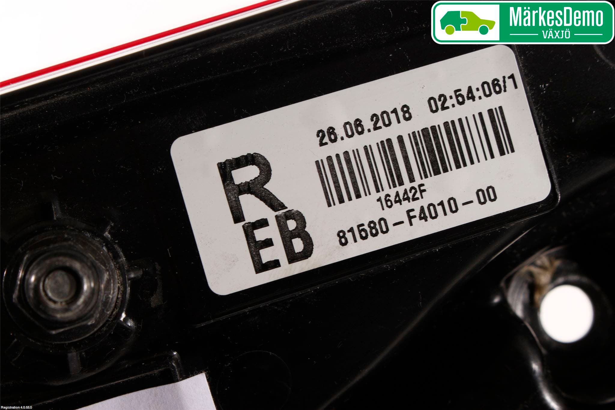 Toyota C-HR 16-23 Bakljus Lucka Hö