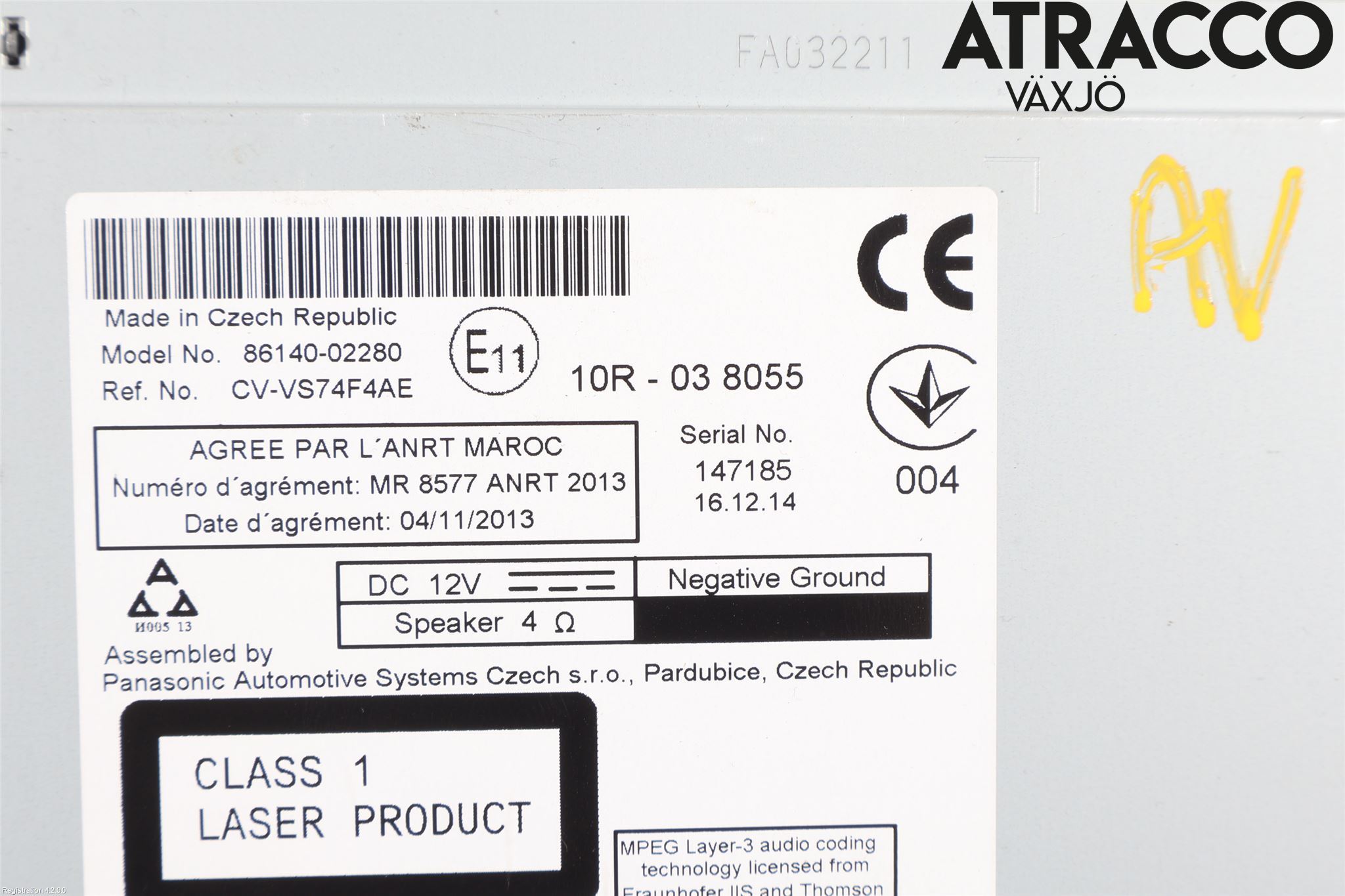 Toyota AURIS 13-19 Cd Radio - Multimediapanel