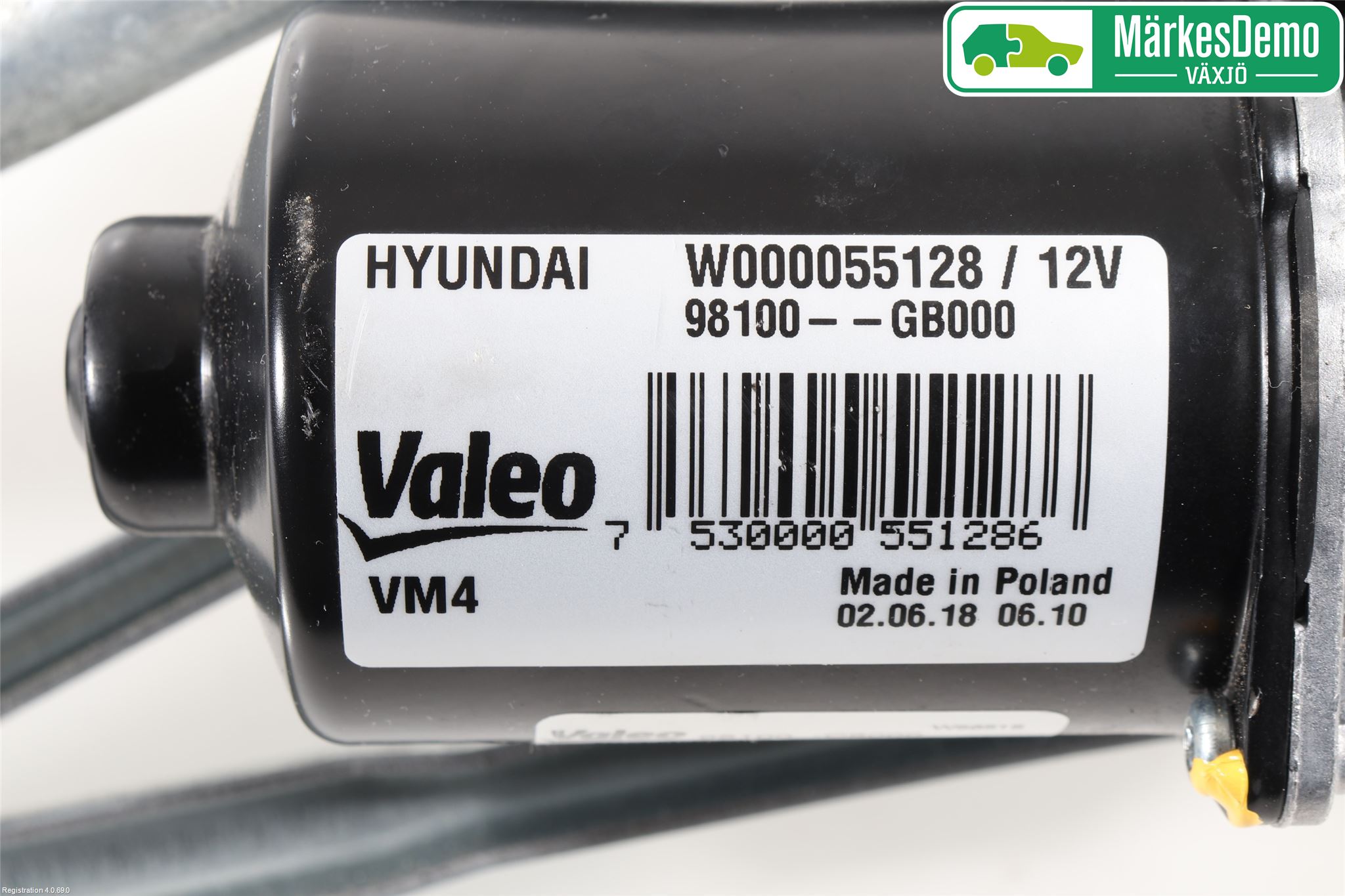 Hyundai i20 GB 15-20 Torkarmekanism Vindruta