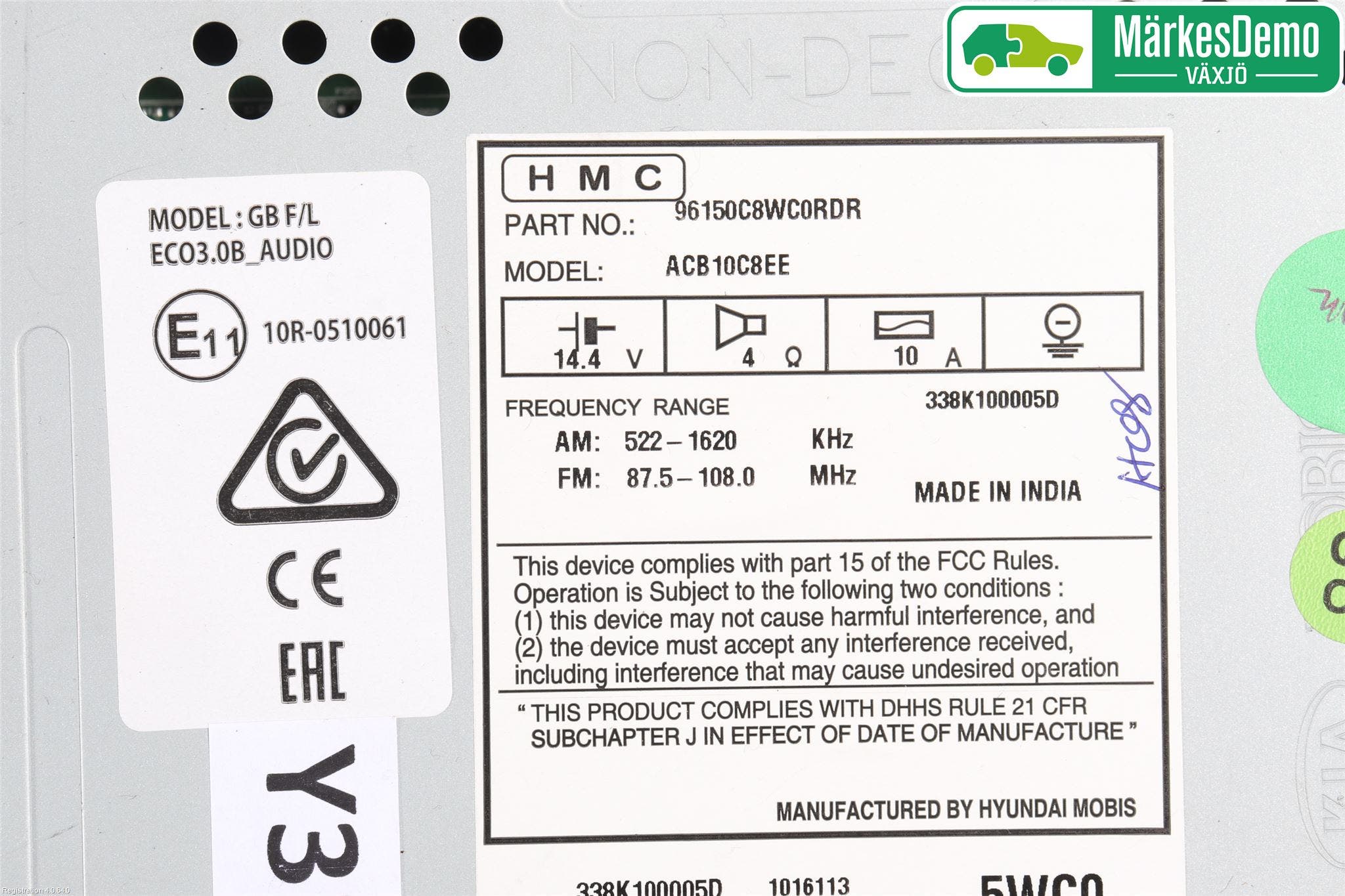 Hyundai i20 GB 15-20 Cd Radio - Multimediapanel