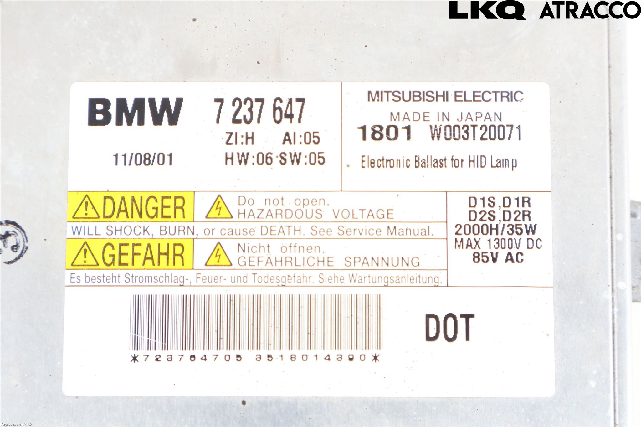 BMW 5 F10/F11/F18 09-17 Styrenhet Strålkastare