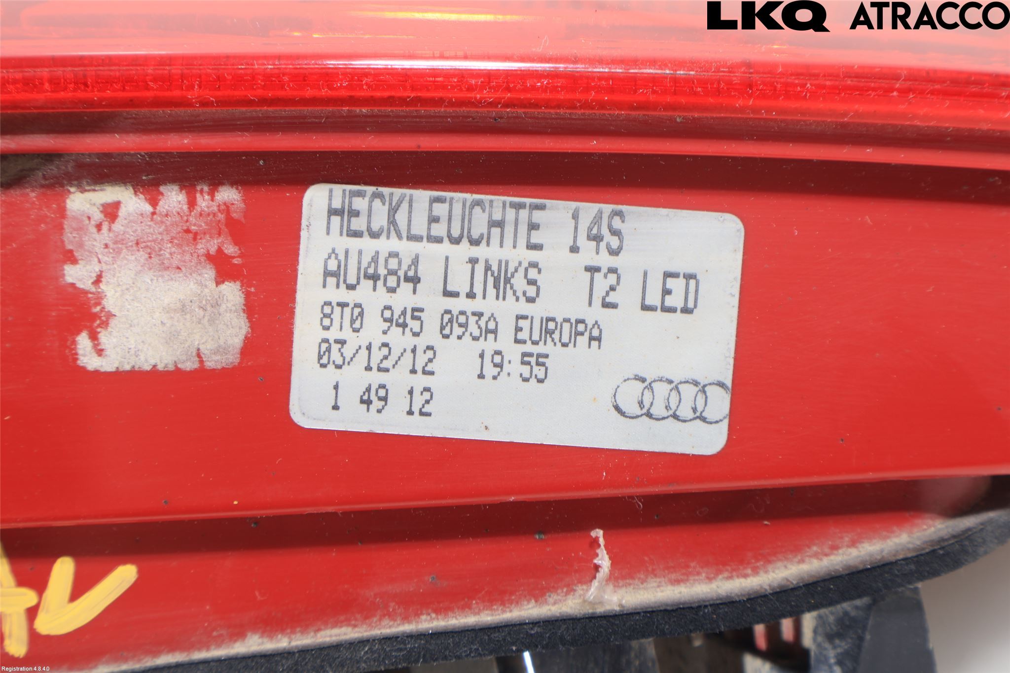 Audi A5 07-16 Bakljus Lucka Vä