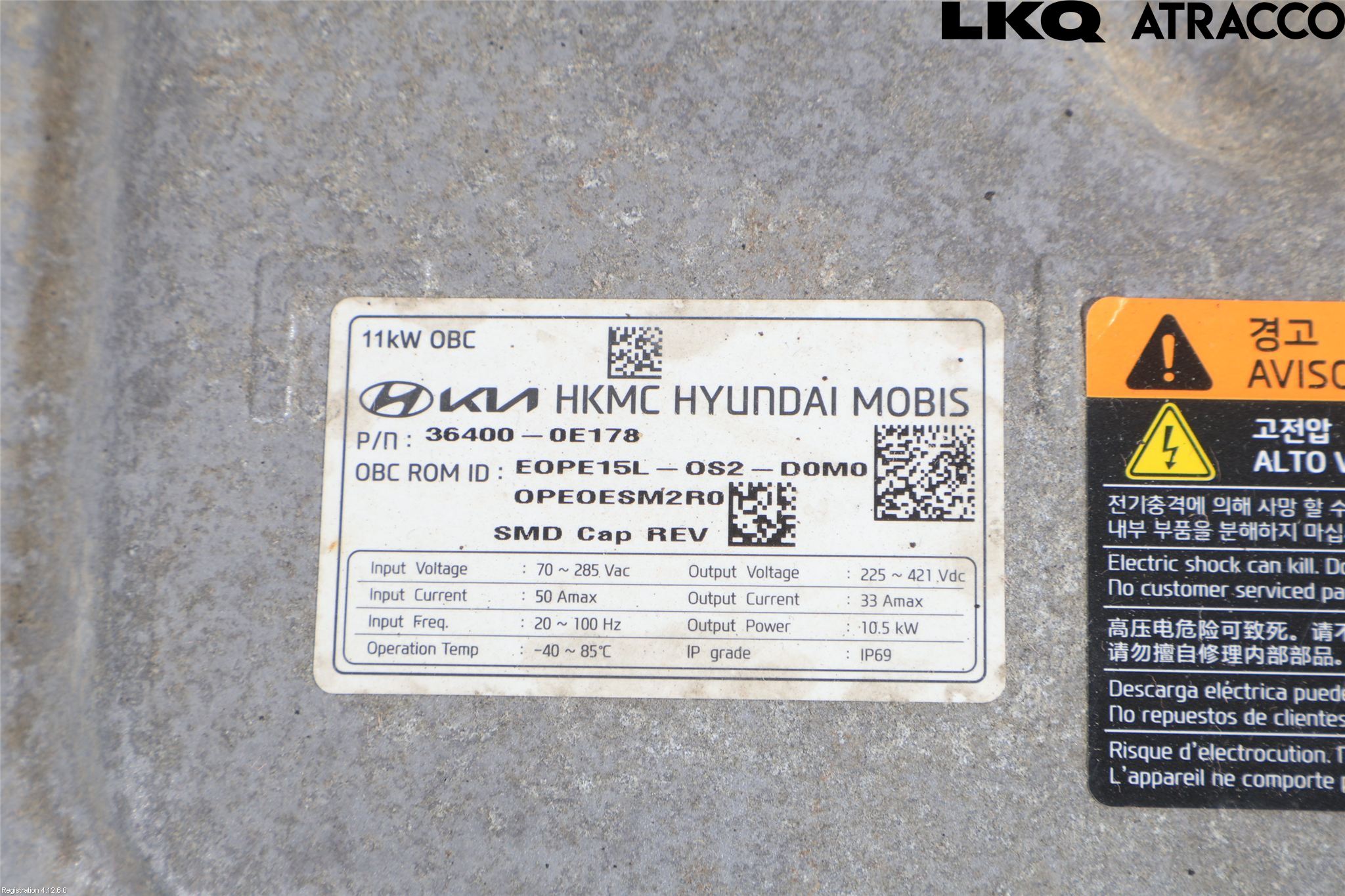 Hyundai KONA/ELECTRIC OS 18-23 Batteriladdare Högspänning
